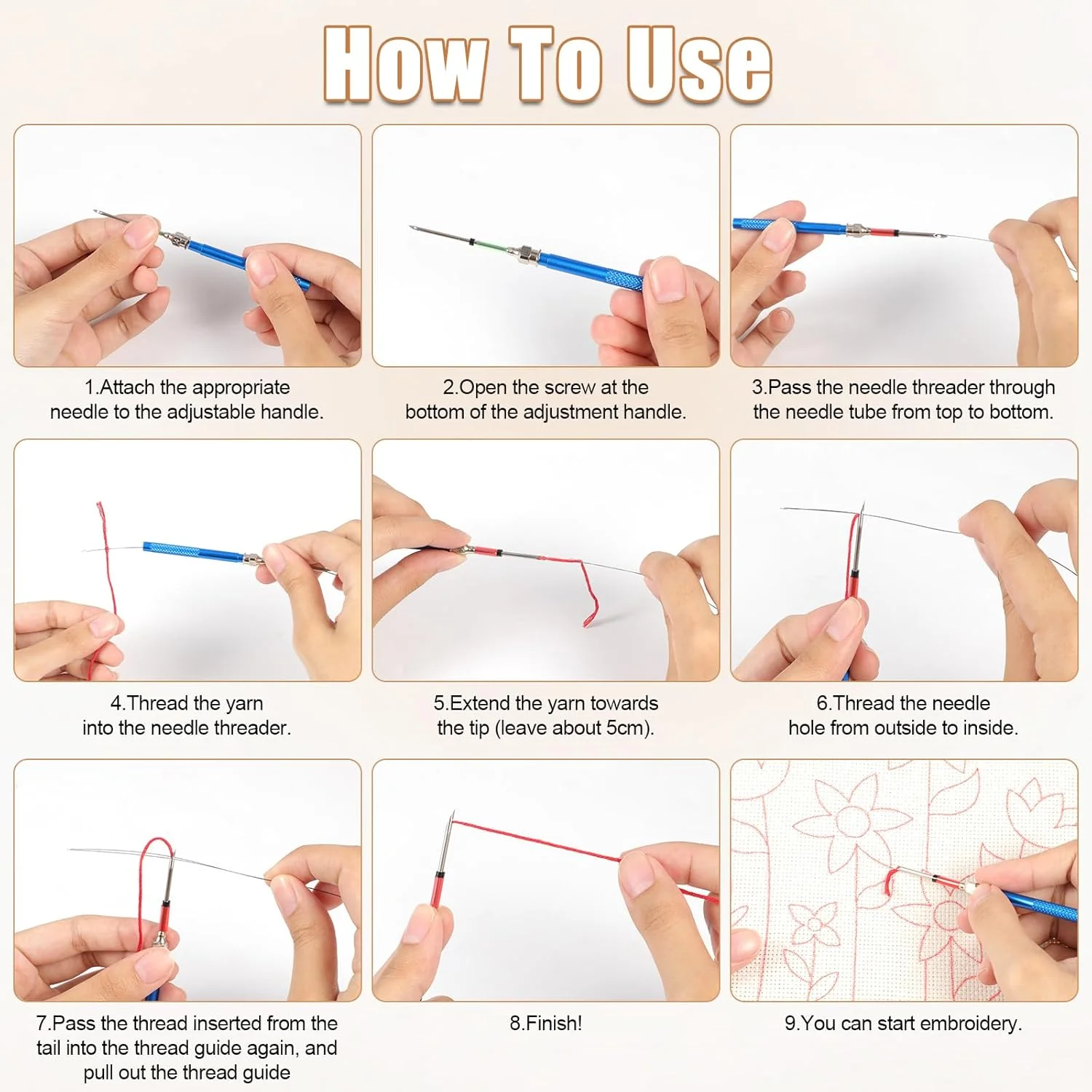 سری ابزار پانچ سوزنی JSRQT شامل 18 عدد سری پانچ سوزنی برای بزرگسالان مبتدی، گلدوزی پانچ قابل تنظیم، نخ استارتر، کوک متقاطع، هنر خیاطی DIY، خودکارهای جادویی با دسته، لوازم نخ دوزی فرش سری ابزار پانچ سوزنی JSRQT شامل 18 عدد سری پانچ سوزنی برای بزرگسالان مبتدی، گلدوزی پانچ قابل تنظیم، نخ استارتر، کوک متقاطع، هنر خیاطی DIY، خودکارهای جادویی با دسته، لوازم نخ دوزی فرش