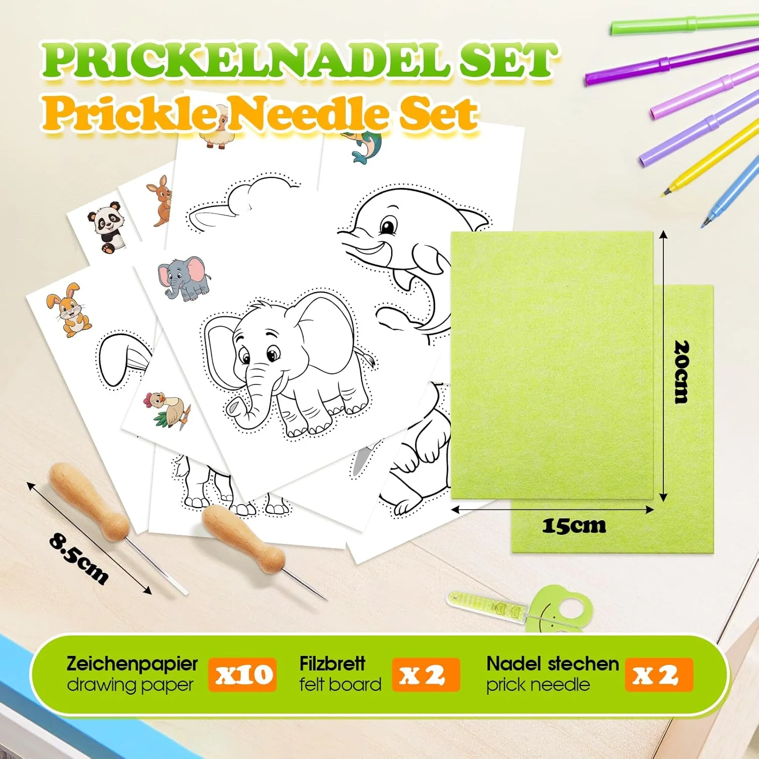 مجموعه سوزن سوزنزنی کودکان JUNUNDJING، تصاویر گلدوزی برای کودکان، مجموعه سوزن پامچال کودکان از 3 سالگی، مجموعه گلدوزی کودکان با 10 تصویر گلدوزی، 2 نمد سوزنزنی، 2 مجموعه سوزن سوزنزنی کودکان JUNUNDJING، تصاویر گلدوزی برای کودکان، مجموعه سوزن پامچال کودکان از 3 سالگی، مجموعه گلدوزی کودکان با 10 تصویر گلدوزی، 2 نمد سوزنزنی، 2