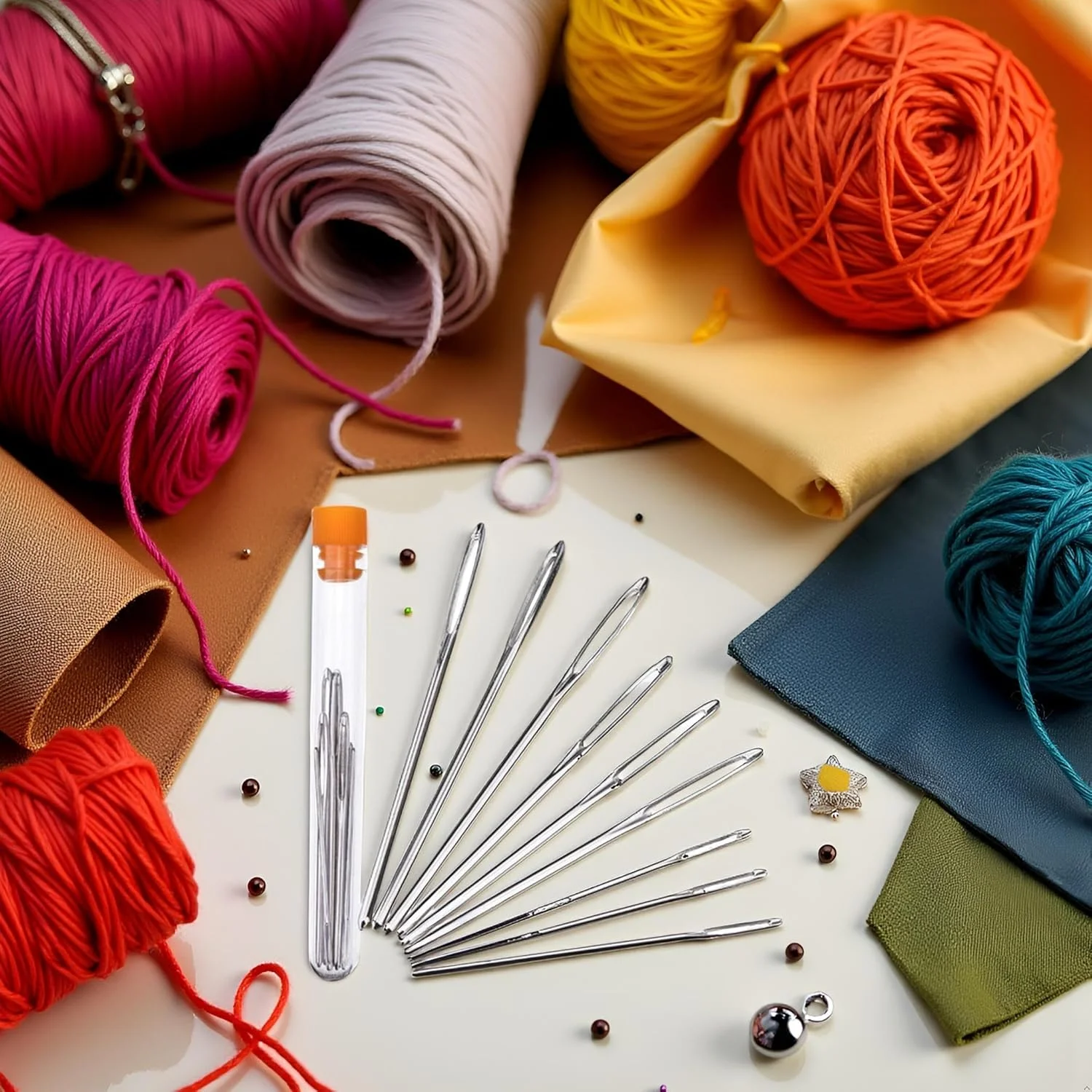 جوروایسسری 30 عدد سوزن خیاطی استیل ضد زنگ با سوراخ بزرگ، سوزن های تیز خیاطی، سوزن نخ گلدوزی، سوزن بافتنی کاموا، سوزن چرم دوزی، سوزن های خیاطی دستی جوروایسسری 30 عدد سوزن خیاطی استیل ضد زنگ با سوراخ بزرگ، سوزن های تیز خیاطی، سوزن نخ گلدوزی، سوزن بافتنی کاموا، سوزن چرم دوزی، سوزن های خیاطی دستی