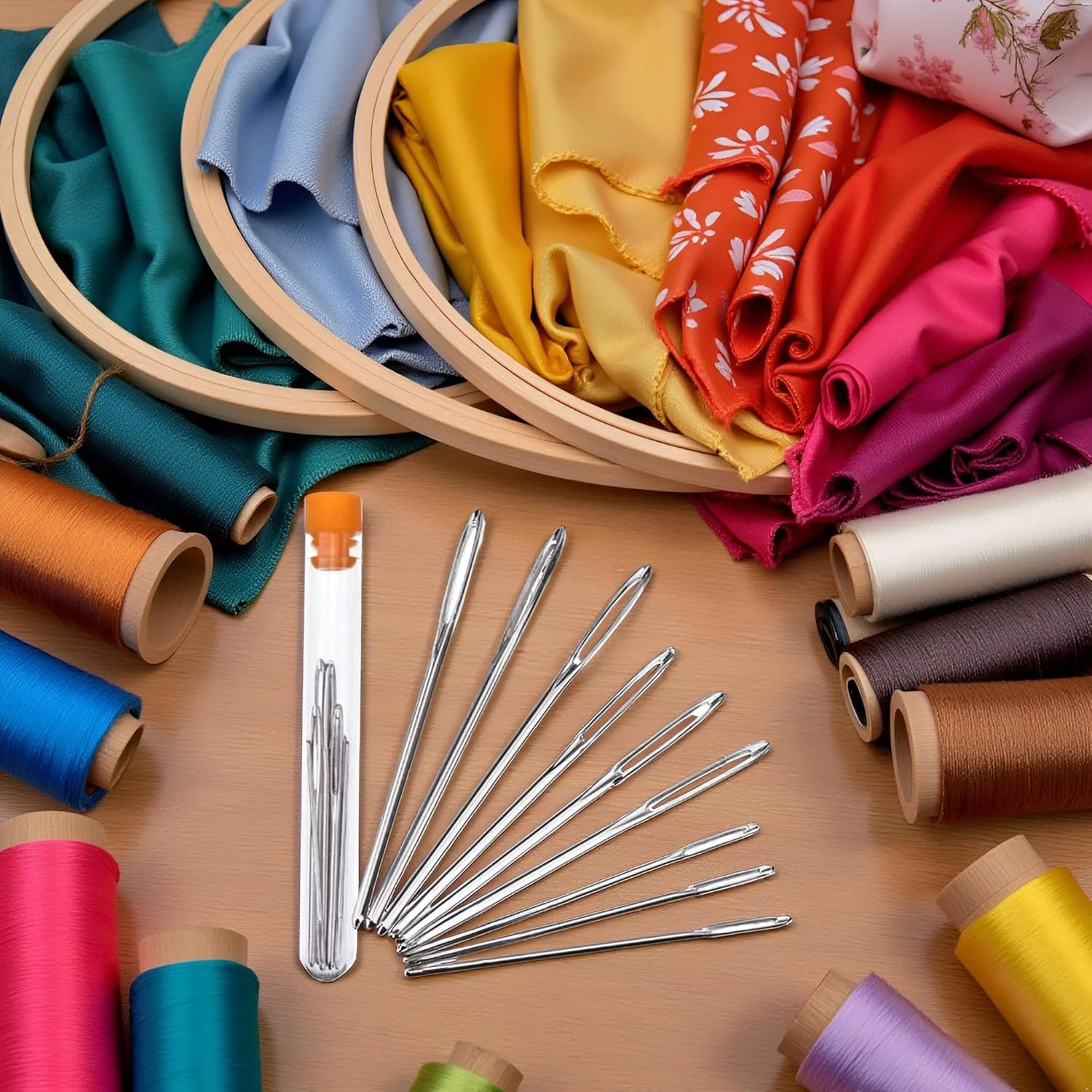 جوروایسسری 30 عدد سوزن خیاطی استیل ضد زنگ با سوراخ بزرگ، سوزن های تیز خیاطی، سوزن نخ گلدوزی، سوزن بافتنی کاموا، سوزن چرم دوزی، سوزن های خیاطی دستی جوروایسسری 30 عدد سوزن خیاطی استیل ضد زنگ با سوراخ بزرگ، سوزن های تیز خیاطی، سوزن نخ گلدوزی، سوزن بافتنی کاموا، سوزن چرم دوزی، سوزن های خیاطی دستی