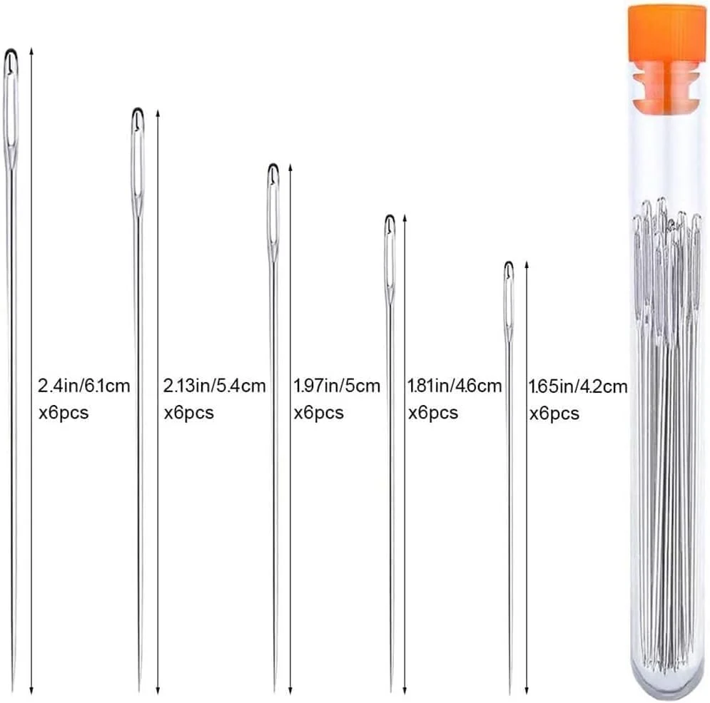 جوروایسسری 30 عدد سوزن خیاطی استیل ضد زنگ با سوراخ بزرگ، سوزن های تیز خیاطی، سوزن نخ گلدوزی، سوزن بافتنی کاموا، سوزن چرم دوزی، سوزن های خیاطی دستی جوروایسسری 30 عدد سوزن خیاطی استیل ضد زنگ با سوراخ بزرگ، سوزن های تیز خیاطی، سوزن نخ گلدوزی، سوزن بافتنی کاموا، سوزن چرم دوزی، سوزن های خیاطی دستی