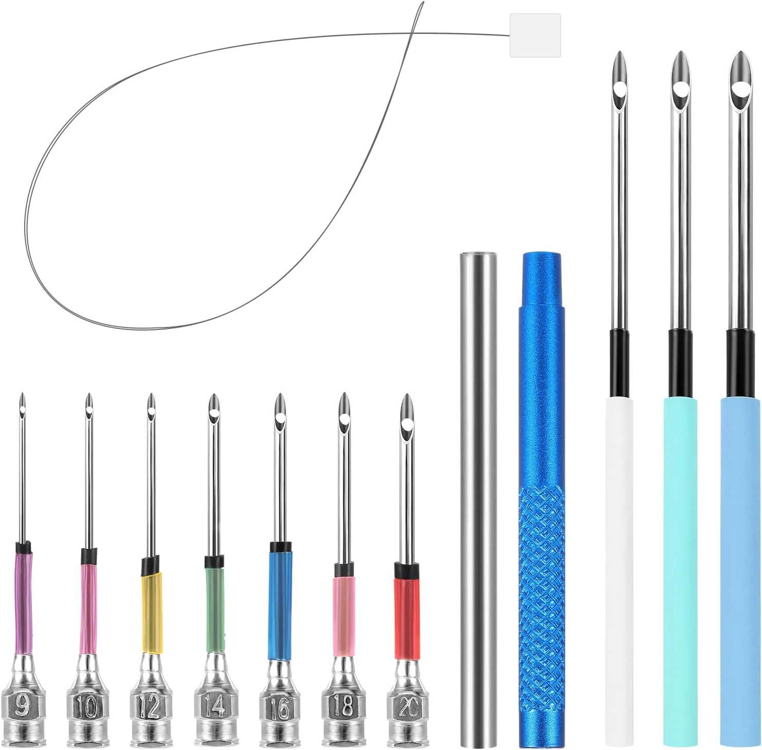 JSRQT ست سوزن پانچ جادویی 13 تکه برای گلدوزی، 7 سایز، قلم گلدوزی صنایع دستی، کیت های DIY، پانچ صنایع دستی، پانچ خیاطی