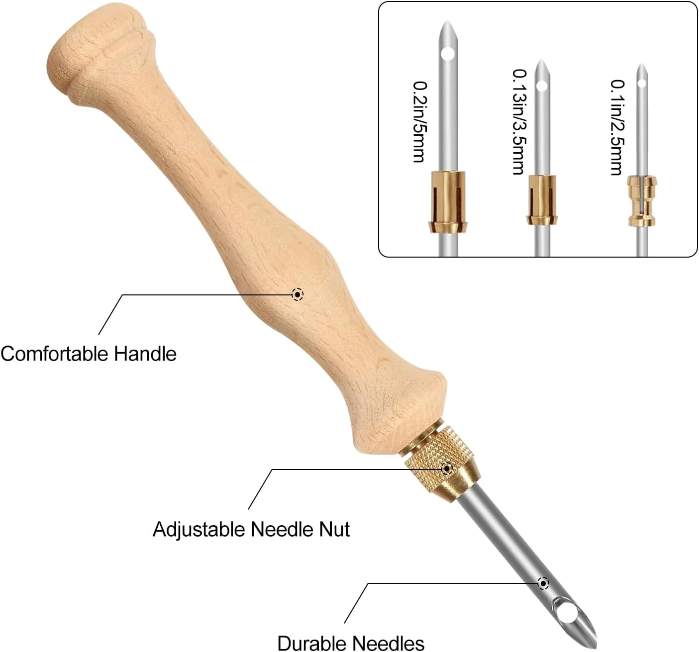 مجموعه ابزار پانچ سوزنی JSRQT، پانچ سوزنی چوبی قابل تنظیم، کیت مبتدی قلاب بافی فرش برای بزرگسالان، مجموعه قلم گلدوزی مجموعه ابزار پانچ سوزنی JSRQT، پانچ سوزنی چوبی قابل تنظیم، کیت مبتدی قلاب بافی فرش برای بزرگسالان، مجموعه قلم گلدوزی