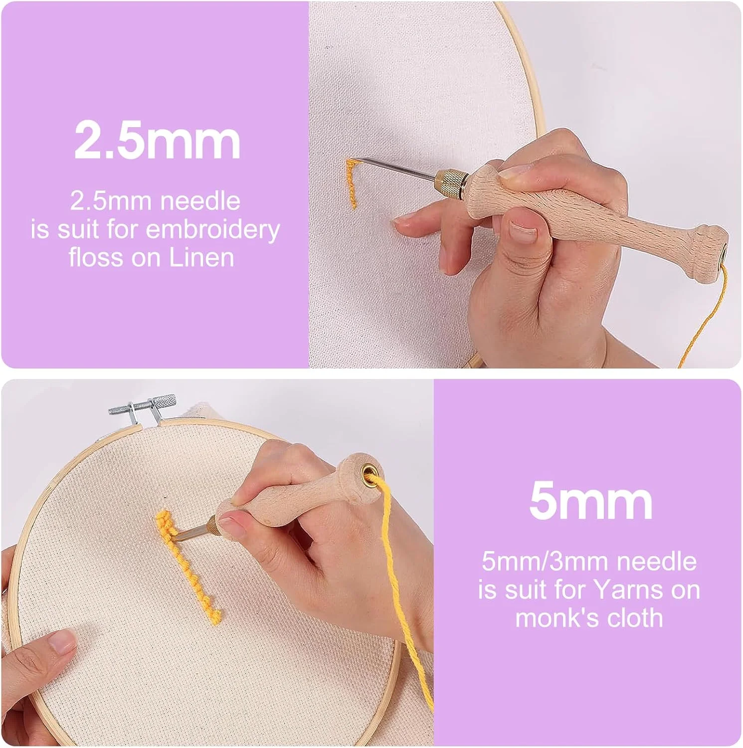 مجموعه ابزار پانچ سوزنی JSRQT، پانچ سوزنی چوبی قابل تنظیم، کیت مبتدی قلاب بافی فرش برای بزرگسالان، مجموعه قلم گلدوزی مجموعه ابزار پانچ سوزنی JSRQT، پانچ سوزنی چوبی قابل تنظیم، کیت مبتدی قلاب بافی فرش برای بزرگسالان، مجموعه قلم گلدوزی