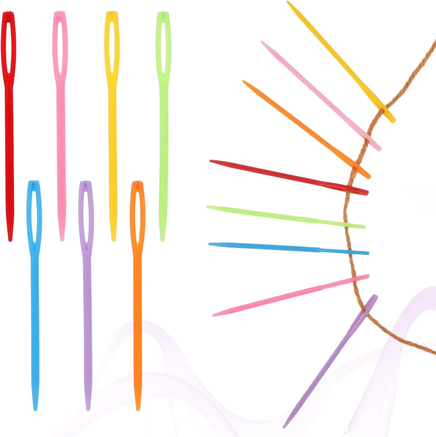 KALIONE 100 عدد سوزن پلاستیکی خیاطی، سوزن نخ چشمی بزرگ، سوزن ملیله دوزی، سوزن بافندگی، سوزن های قلاب بافی کند، لوازم جانبی قلاب بافی برای خیاطی DIY صنایع دستی دست ساز (2.7 اینچ) KALIONE 100 عدد سوزن پلاستیکی خیاطی، سوزن نخ چشمی بزرگ، سوزن ملیله دوزی، سوزن بافندگی، سوزن های قلاب بافی کند، لوازم جانبی قلاب بافی برای خیاطی DIY صنایع دستی دست ساز (2.7 اینچ)