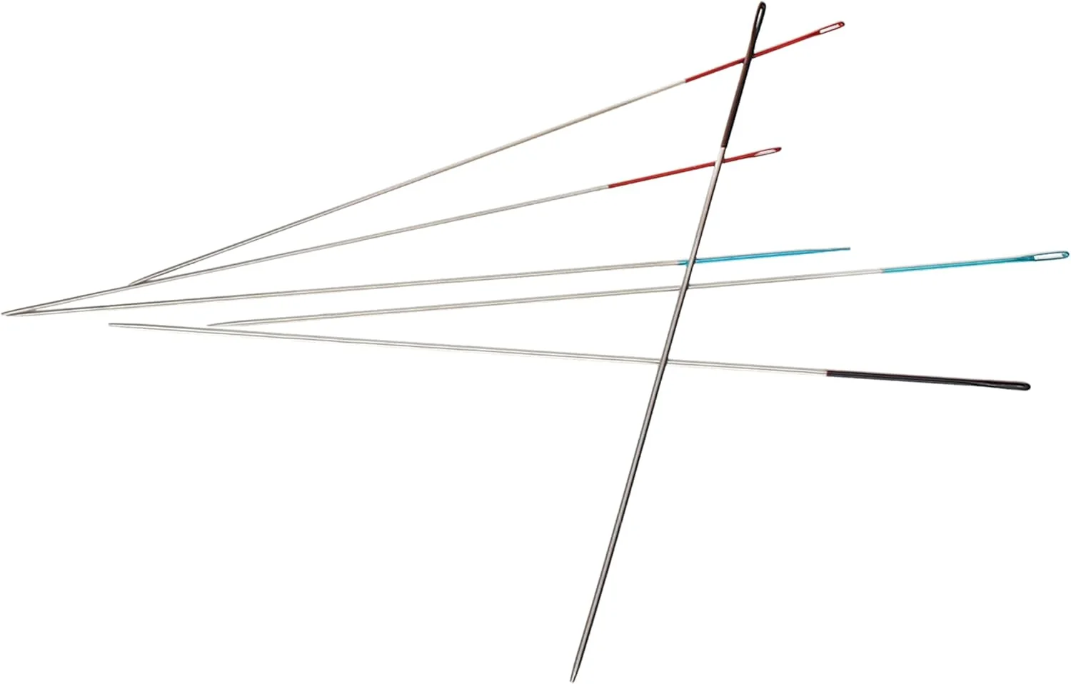 سوزن های مهره دوزی کالرآیز جولی بای، مجموعه 6 عددی، 2 عدد از هر کدام - سایز 10، 11 و 12، نوک های رنگی برای شناسایی آسان، مناسب برای بافت مهره ای با دستگاه، کار مهره ای، دوخت خارج از دستگاه و ساخت جواهرات با مهره های دانه ای