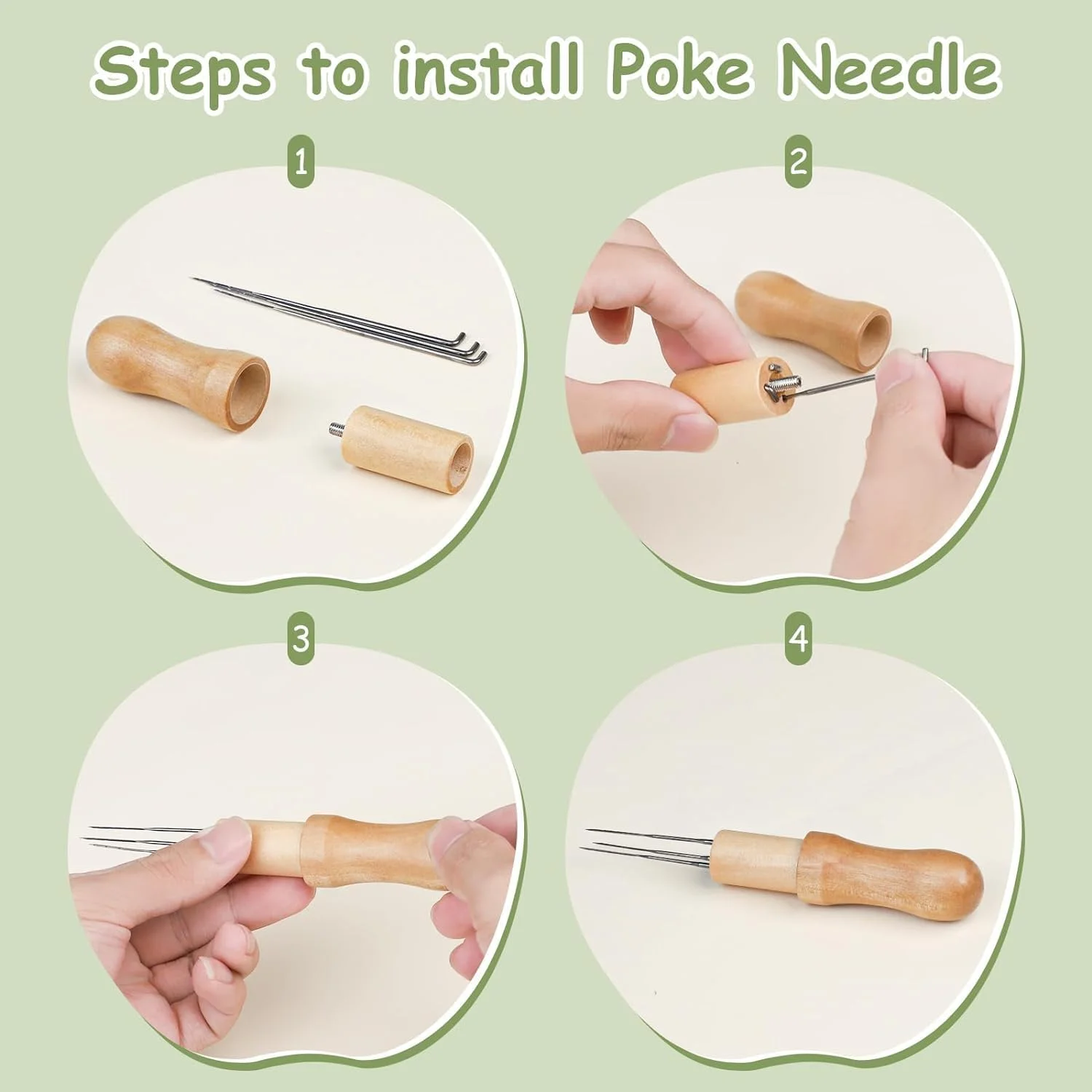 ست سوزن نمد دوزی JOLIGAEA، سوزن های نمد دوزی، سوزن های نمد دوزی برای نمد دوزی خشک با سوزن، سوزن های نمد دوزی در 3 سایز، دسته های سوزن چوبی، بطری های سوزن، پد فوم، انگشتانه ست سوزن نمد دوزی JOLIGAEA، سوزن های نمد دوزی، سوزن های نمد دوزی برای نمد دوزی خشک با سوزن، سوزن های نمد دوزی در 3 سایز، دسته های سوزن چوبی، بطری های سوزن، پد فوم، انگشتانه