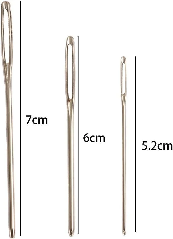 JJLFresheners ست 9 عددی سوزن چشم بزرگ نارنجی، سوزن نخ گلدوزی استیل ضد زنگ، سوزن های گلدوزی، سوزن های خیاطی دستی چشم بزرگ، سوزن های خیاطی دستی، لوازم و ملزومات خیاطی