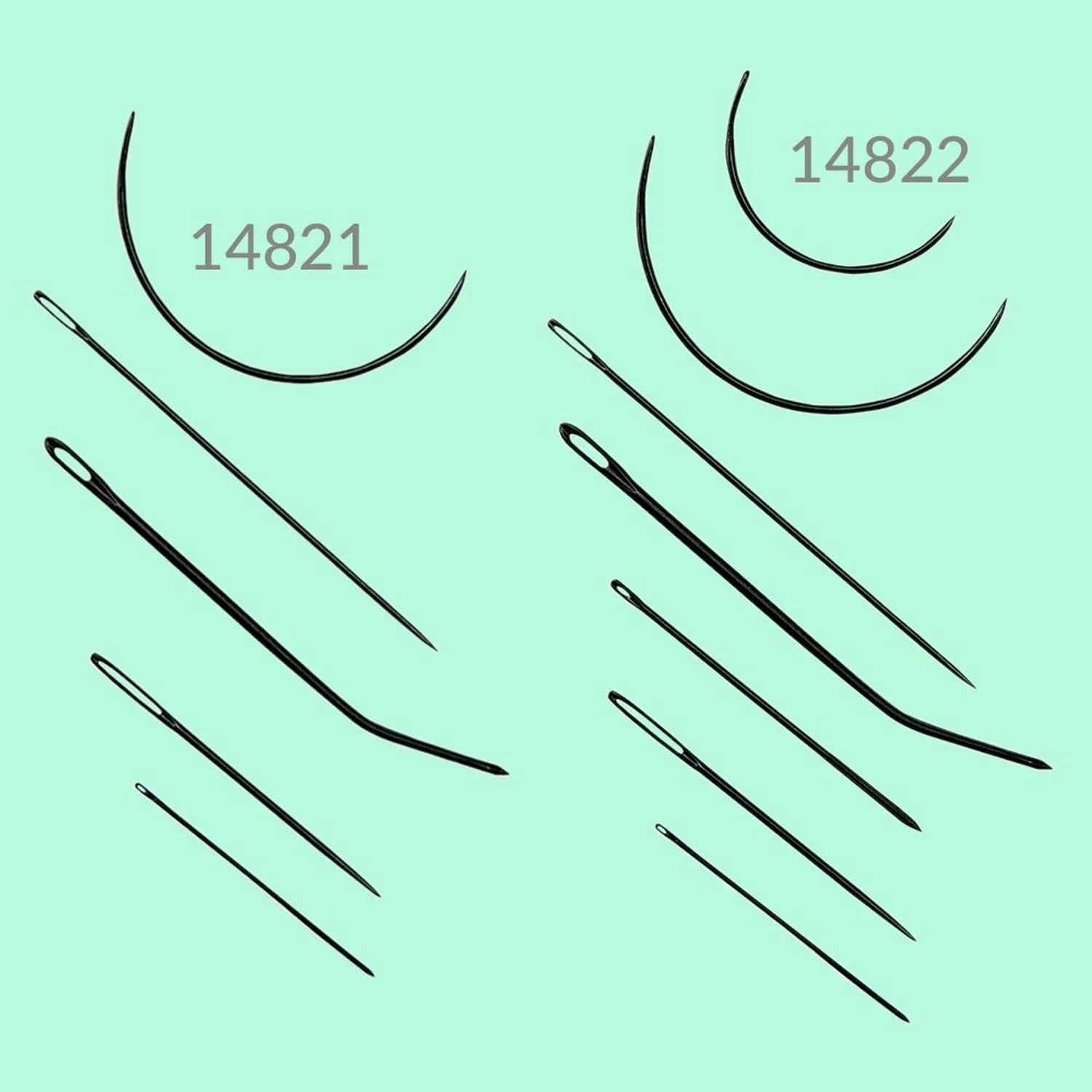 سوزن های دستی خیاطی JL Pony: تعمیر: مشکی با چشم سفید: متنوع