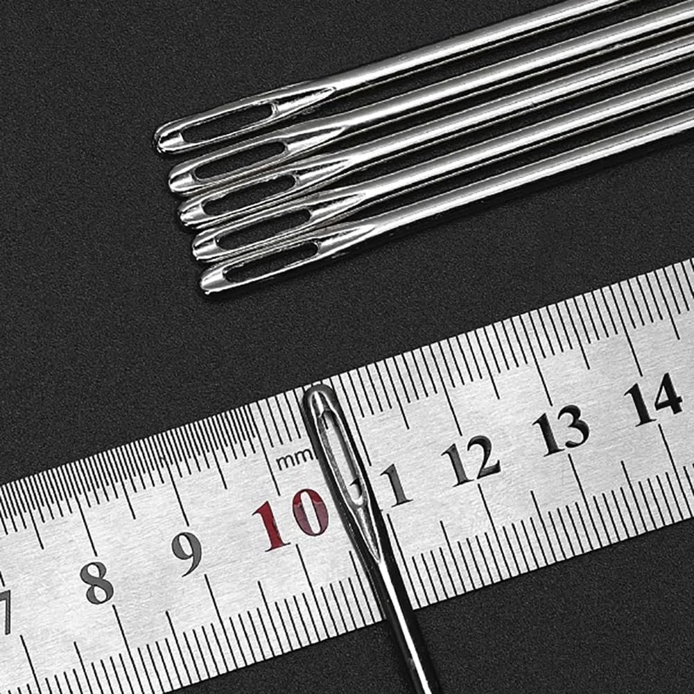 جی هو او 3 عدد سوزن های روکش دوزی حرفه ای چشم بزرگ، سوزن های خیاطی دستی، سوزن های بخیه بلند، سوزن های گلدوزی سوراخ بزرگ، سوزن های ملیله دوزی برای پروژه های صنایع دستی قلاب بافی 20 سانتی متر