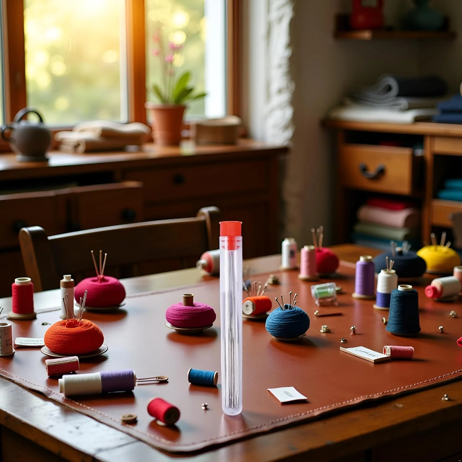 JJLFresheners ست 9 عددی سوزن چشم بزرگ نارنجی، سوزن نخ گلدوزی استیل ضد زنگ، سوزن های گلدوزی، سوزن های خیاطی دستی چشم بزرگ، سوزن های خیاطی دستی، لوازم و ملزومات خیاطی