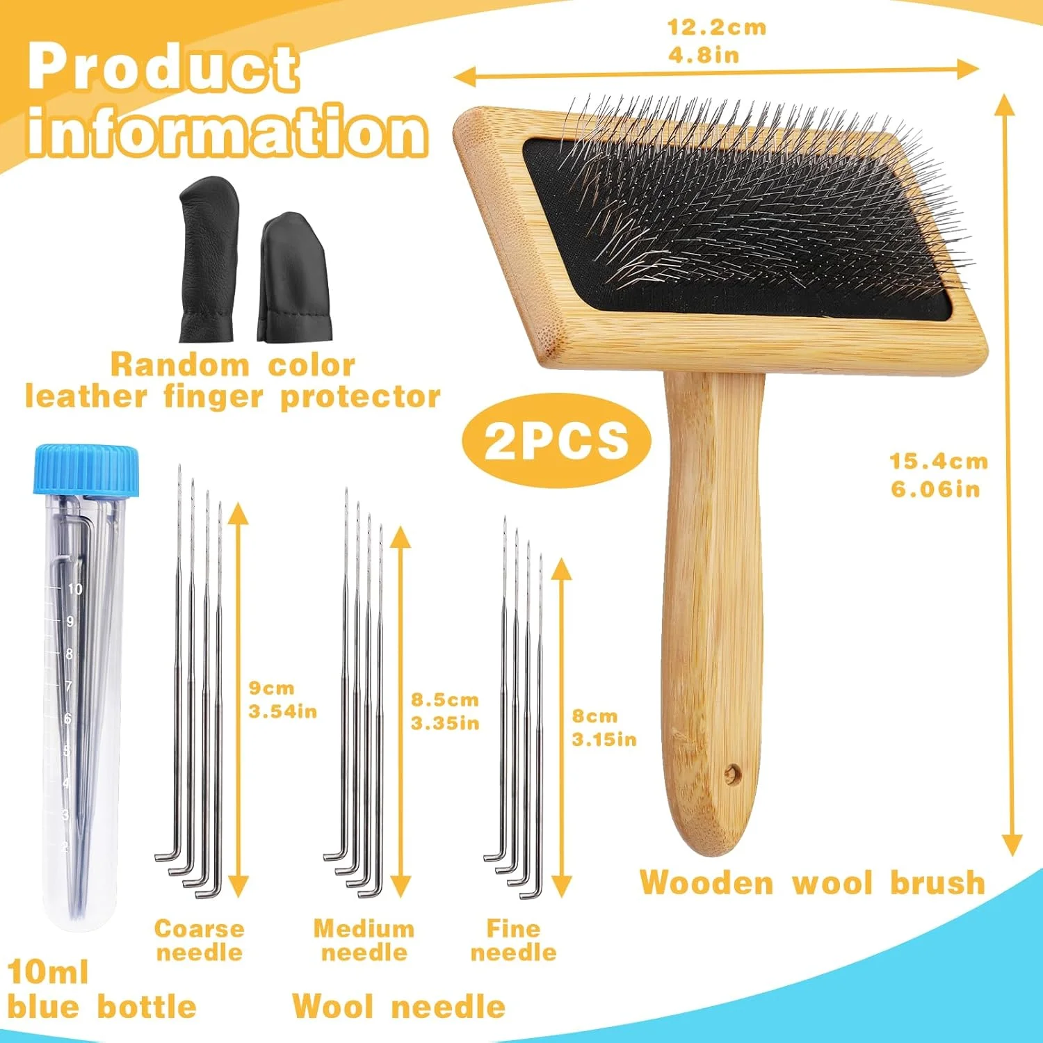 کدافیو 2 عدد کاردر پشمی، کاردر دستی برای نمد دوزی سوزنی پشم، برس کاردر پشمی چوبی نمد دوزی سوزنی با محافظ انگشت چرمی سوزن پشمی برای پروژه های نمد دوزی DIY کدافیو 2 عدد کاردر پشمی، کاردر دستی برای نمد دوزی سوزنی پشم، برس کاردر پشمی چوبی نمد دوزی سوزنی با محافظ انگشت چرمی سوزن پشمی برای پروژه های نمد دوزی DIY