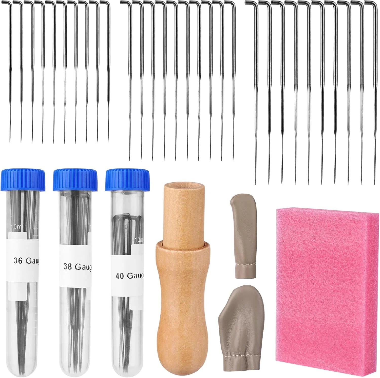 ست سوزن نمد دوزی Kuppt، ست سوزن های نمد دوزی، سوزن های نمد دوزی برای نمد دوزی خشک با سوزن در 3 اندازه، دسته های سوزن چوبی، بطری های سوزن، پد فوم، انگشتانه، ست ابزار نمد دوزی پشمی ست سوزن نمد دوزی Kuppt، ست سوزن های نمد دوزی، سوزن های نمد دوزی برای نمد دوزی خشک با سوزن در 3 اندازه، دسته های سوزن چوبی، بطری های سوزن، پد فوم، انگشتانه، ست ابزار نمد دوزی پشمی