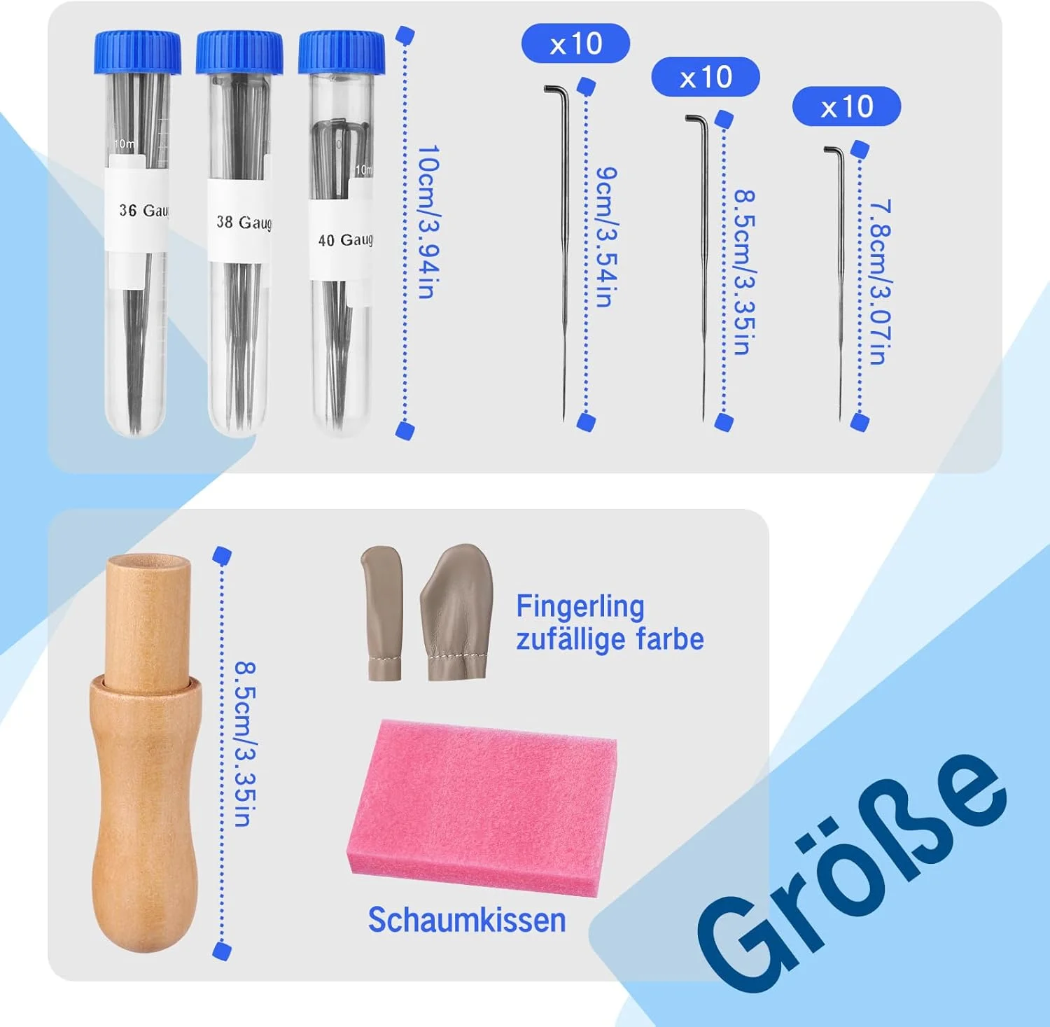 ست سوزن نمد دوزی Kuppt، ست سوزن های نمد دوزی، سوزن های نمد دوزی برای نمد دوزی خشک با سوزن در 3 اندازه، دسته های سوزن چوبی، بطری های سوزن، پد فوم، انگشتانه، ست ابزار نمد دوزی پشمی ست سوزن نمد دوزی Kuppt، ست سوزن های نمد دوزی، سوزن های نمد دوزی برای نمد دوزی خشک با سوزن در 3 اندازه، دسته های سوزن چوبی، بطری های سوزن، پد فوم، انگشتانه، ست ابزار نمد دوزی پشمی