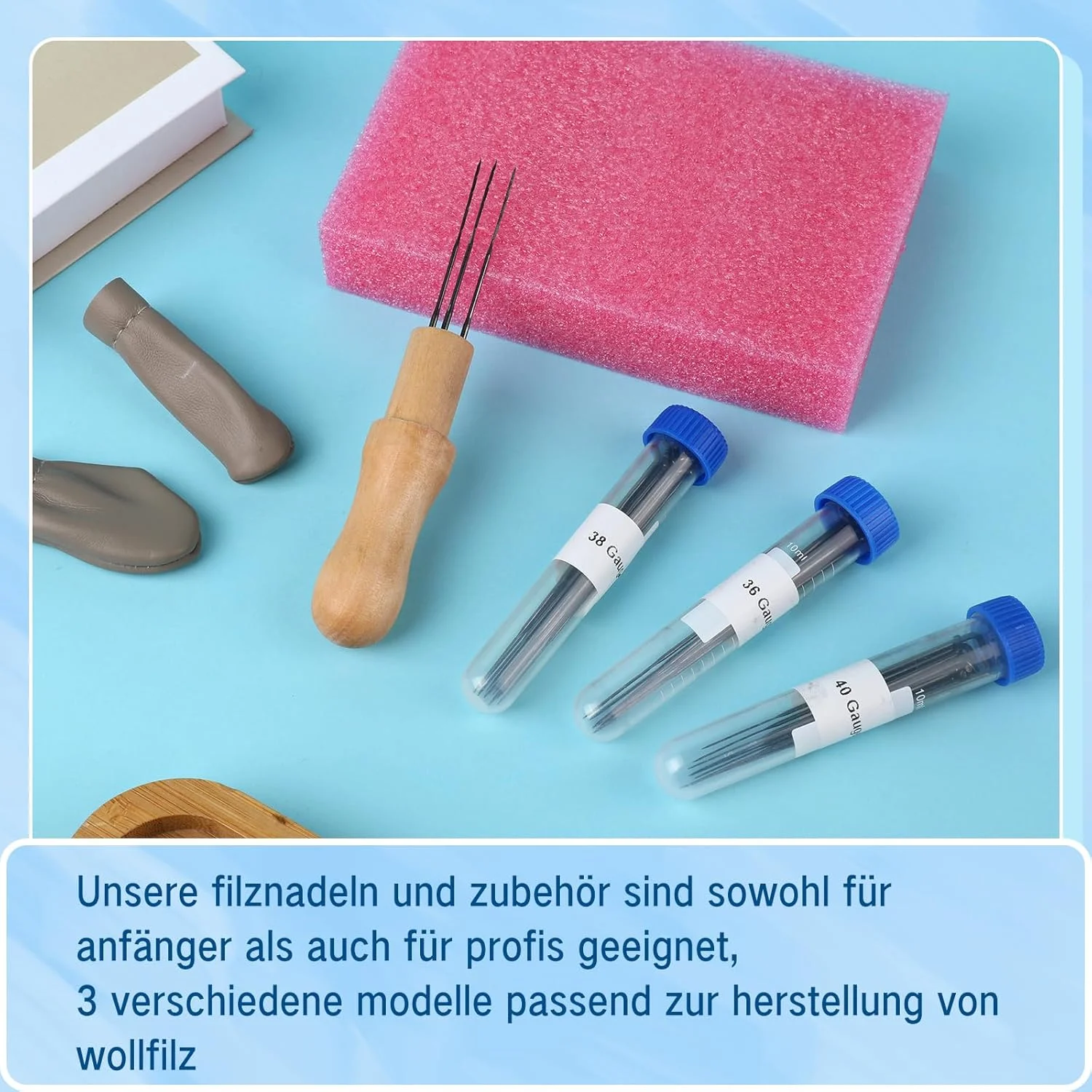 ست سوزن نمد دوزی Kuppt، ست سوزن های نمد دوزی، سوزن های نمد دوزی برای نمد دوزی خشک با سوزن در 3 اندازه، دسته های سوزن چوبی، بطری های سوزن، پد فوم، انگشتانه، ست ابزار نمد دوزی پشمی ست سوزن نمد دوزی Kuppt، ست سوزن های نمد دوزی، سوزن های نمد دوزی برای نمد دوزی خشک با سوزن در 3 اندازه، دسته های سوزن چوبی، بطری های سوزن، پد فوم، انگشتانه، ست ابزار نمد دوزی پشمی