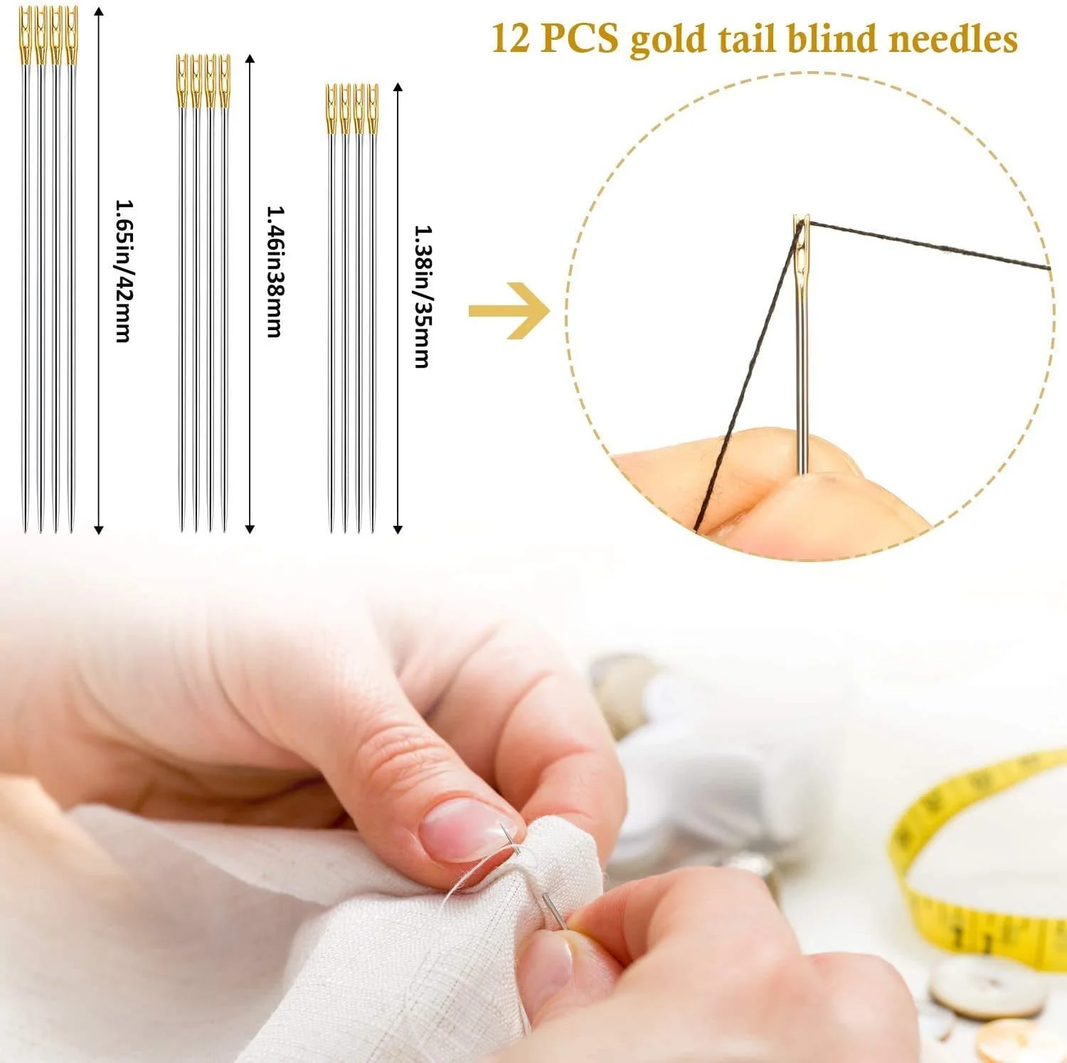 مجموعه سوزن های خود نخ (بسته 12 عددی) و انگشتانه برنجی (1، متوسط) Krisah مجموعه سوزن های خود نخ (بسته 12 عددی) و انگشتانه برنجی (1، متوسط) Krisah