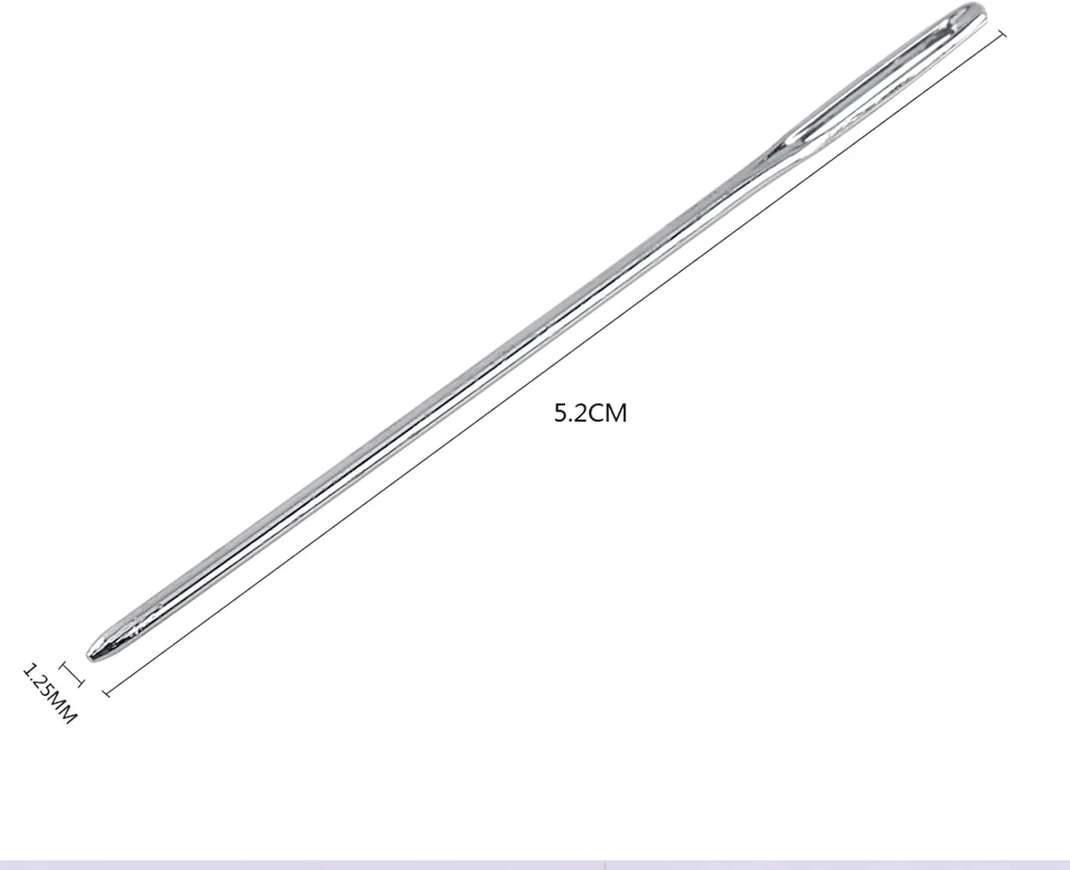 سوزن نخ KOSDFOGE، 20 عدد سوزن با چشم گرد بزرگ نقره ای برای گلدوزی و دوخت با طول 52 میلی متر، سوزن های ضخیم با چشم بزرگ برای نخ