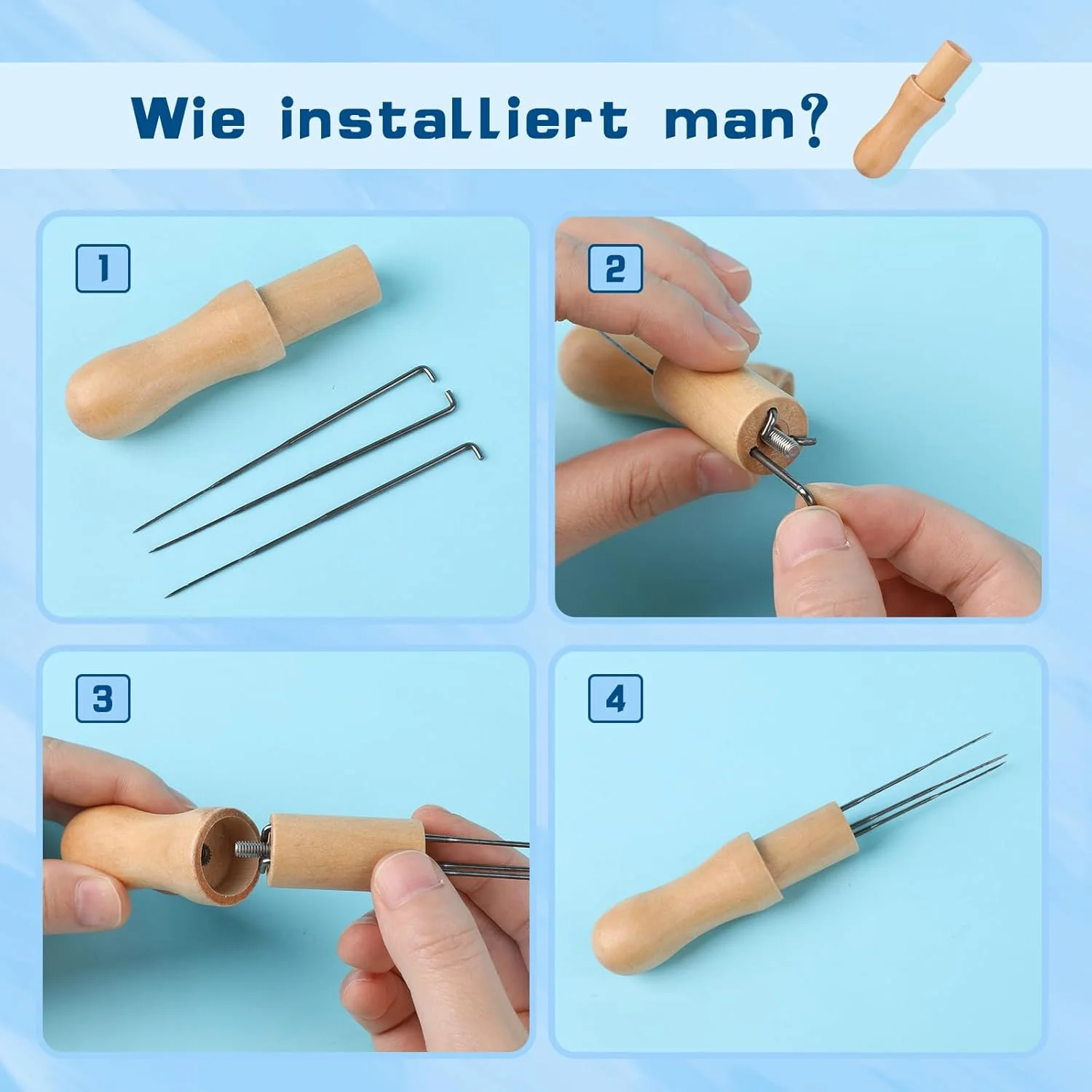 ست سوزن نمد دوزی Kuppt، ست سوزن های نمد دوزی، سوزن های نمد دوزی برای نمد دوزی خشک با سوزن در 3 اندازه، دسته های سوزن چوبی، بطری های سوزن، پد فوم، انگشتانه، ست ابزار نمد دوزی پشمی ست سوزن نمد دوزی Kuppt، ست سوزن های نمد دوزی، سوزن های نمد دوزی برای نمد دوزی خشک با سوزن در 3 اندازه، دسته های سوزن چوبی، بطری های سوزن، پد فوم، انگشتانه، ست ابزار نمد دوزی پشمی