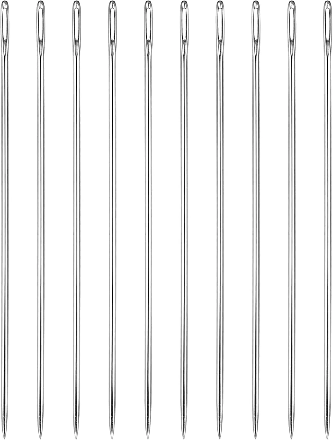 سوزن های خیاطی بزرگ، بسته 10 عددی، سوزن های لحاف دوزی 85 میلی متری سوزن های خیاطی بزرگ، بسته 10 عددی، سوزن های لحاف دوزی 85 میلی متری