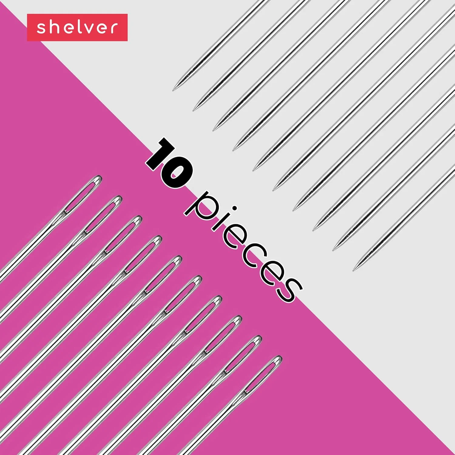 سوزن های خیاطی بزرگ، بسته 10 عددی، سوزن های لحاف دوزی 85 میلی متری سوزن های خیاطی بزرگ، بسته 10 عددی، سوزن های لحاف دوزی 85 میلی متری