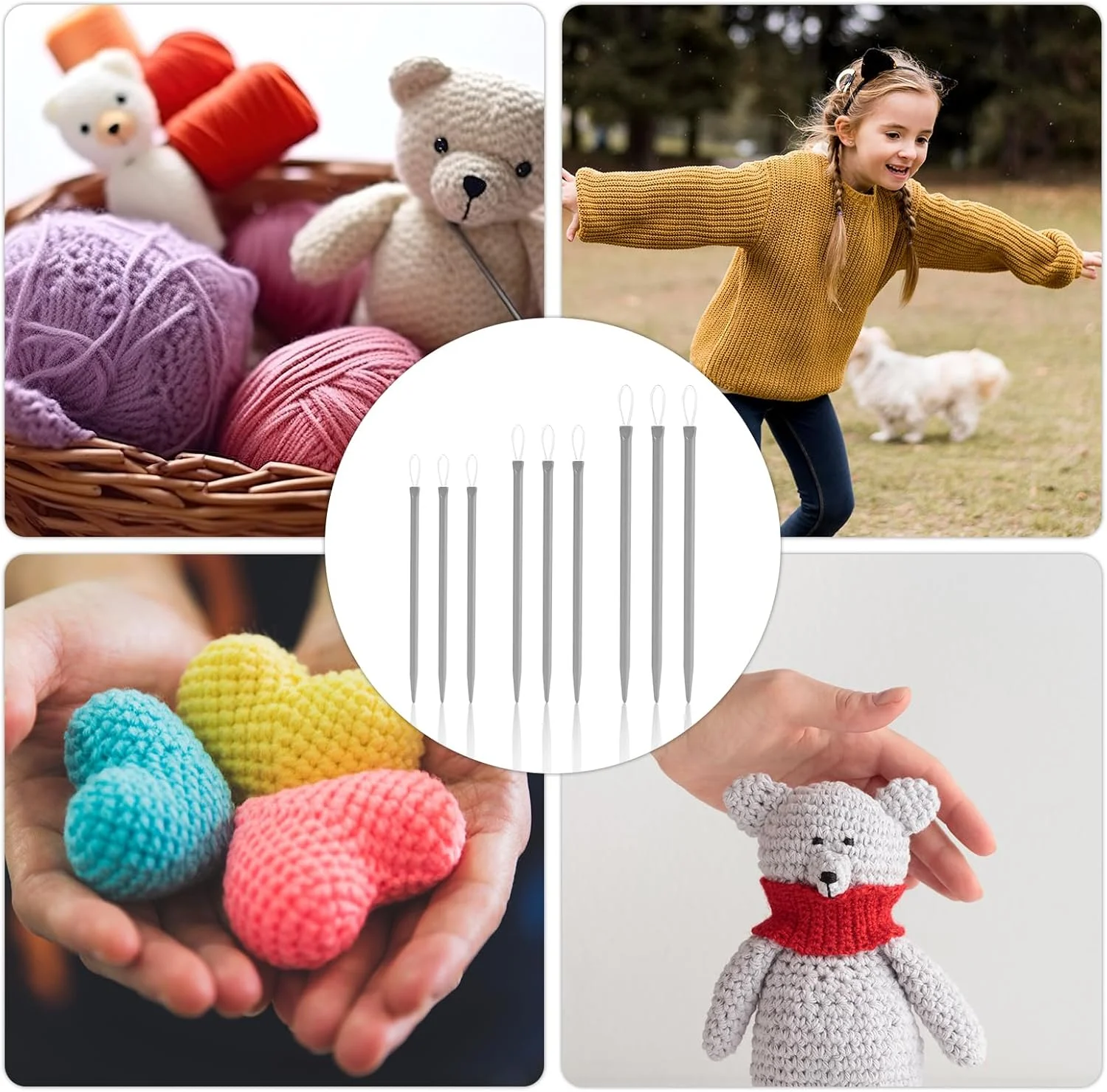 سوزن نخ لاسوروا 9 عددی، سوزن های ملیله دوزی چشم بزرگ آلومینیومی در 3 سایز برای نخ کاموا، نخ نایلونی، نخ طناب، ابزار بافندگی گلدوزی برای خیاطی بافتنی قلاب بافی سوزن نخ لاسوروا 9 عددی، سوزن های ملیله دوزی چشم بزرگ آلومینیومی در 3 سایز برای نخ کاموا، نخ نایلونی، نخ طناب، ابزار بافندگی گلدوزی برای خیاطی بافتنی قلاب بافی