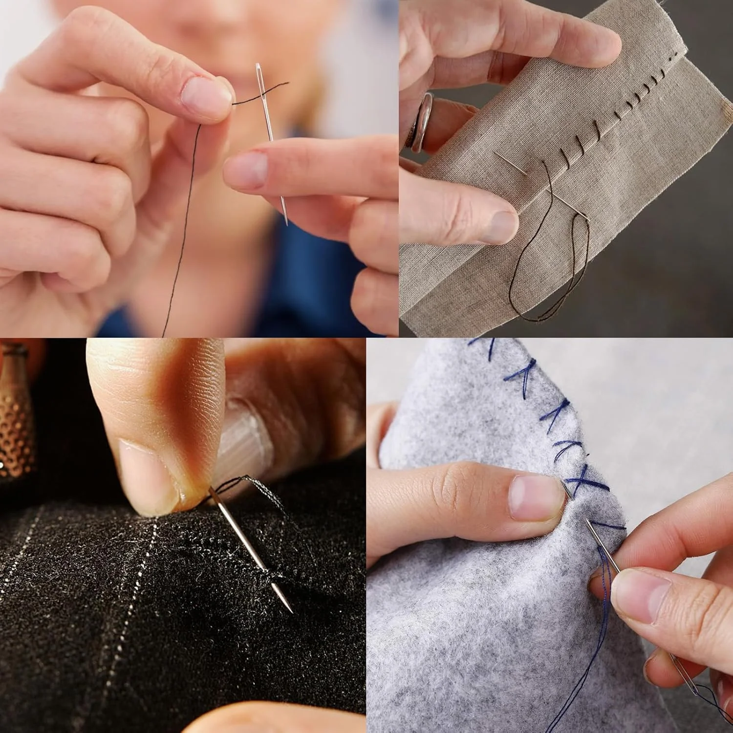 LIANRISES 60 عدد سوزن خیاطی، مجموعه سوزن های دستی، جعبه سوزن خیاطی به همراه 1 عدد سوزن نخ کن