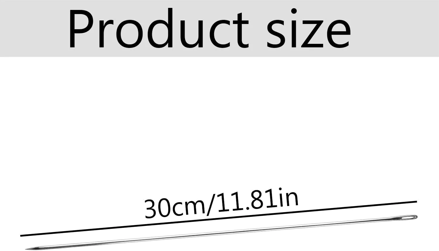 Lotsdonxia 3 عدد سوزن خیاطی دستی فوق العاده بزرگ، سوزن های فلزی روکش دوزی برای چرم، بوم، پارچه های سنگین، کارهای سخت و پروژه های صنایع دستی (30 سانتی متر)