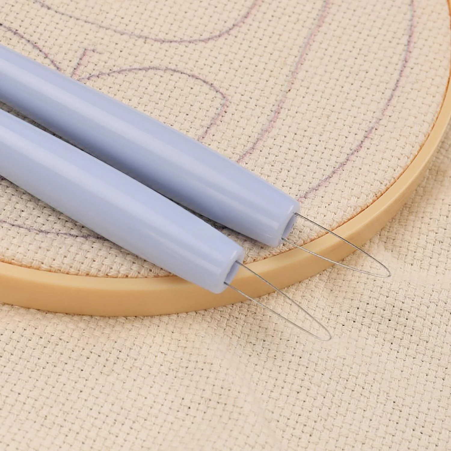 لوورنگ 10 عدد سوزن ته گرد بزرگ، سوزن نخ کش بلند، ابزار پشم سیمی 20 سانتی متری برای مهره دوزی، مروارید، مهره های شیشه ای، سوزن پانچ، نخ گلدوزی، صنایع دستی خیاطی