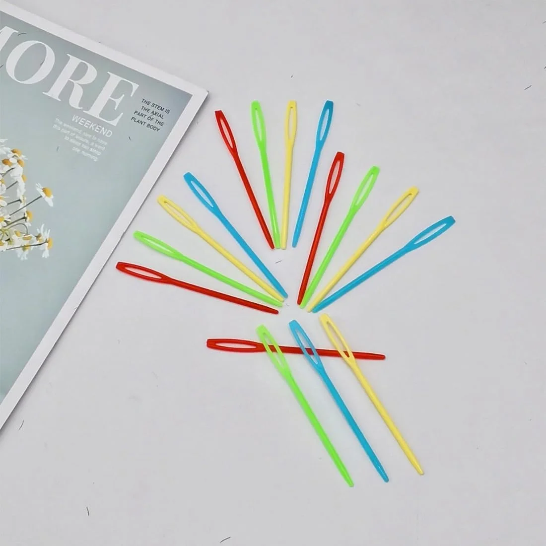 سوزن های خیاطی LQIOACU، سوزن پشمی، سوزن بافندگی، 100 عدد، ایمن و قابل اعتماد، برای پروژه های DIY، ساخت هدیه، خیاطی، کوک متقاطع