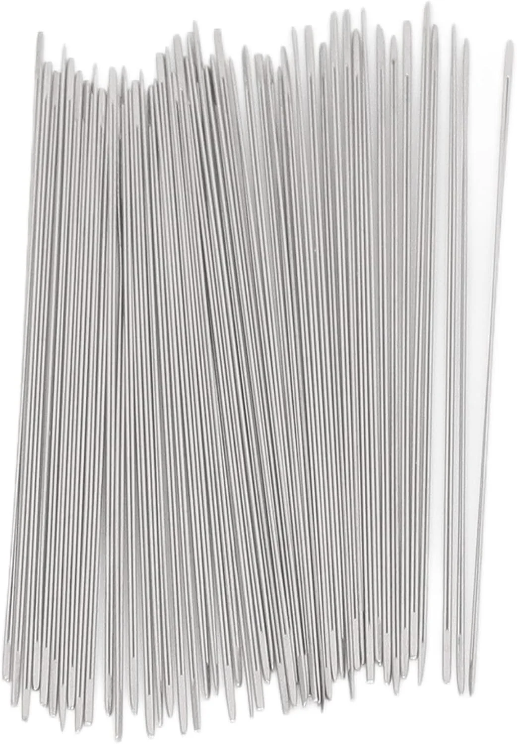 سوزن‌های مهره‌بافی چشم‌بزرگ Luqeeg، سوزن‌های گلدوزی مهره‌بافی استیل ضد زنگ برای ساخت دستبند، گردنبند، لوازم ساخت جواهرات