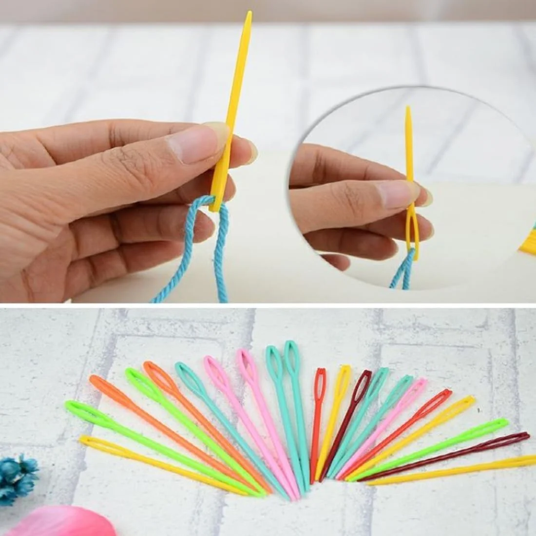 سوزن های خیاطی LQIOACU، سوزن پشمی، سوزن بافندگی، 100 عدد، ایمن و قابل اعتماد، برای پروژه های DIY، ساخت هدیه، خیاطی، کوک متقاطع