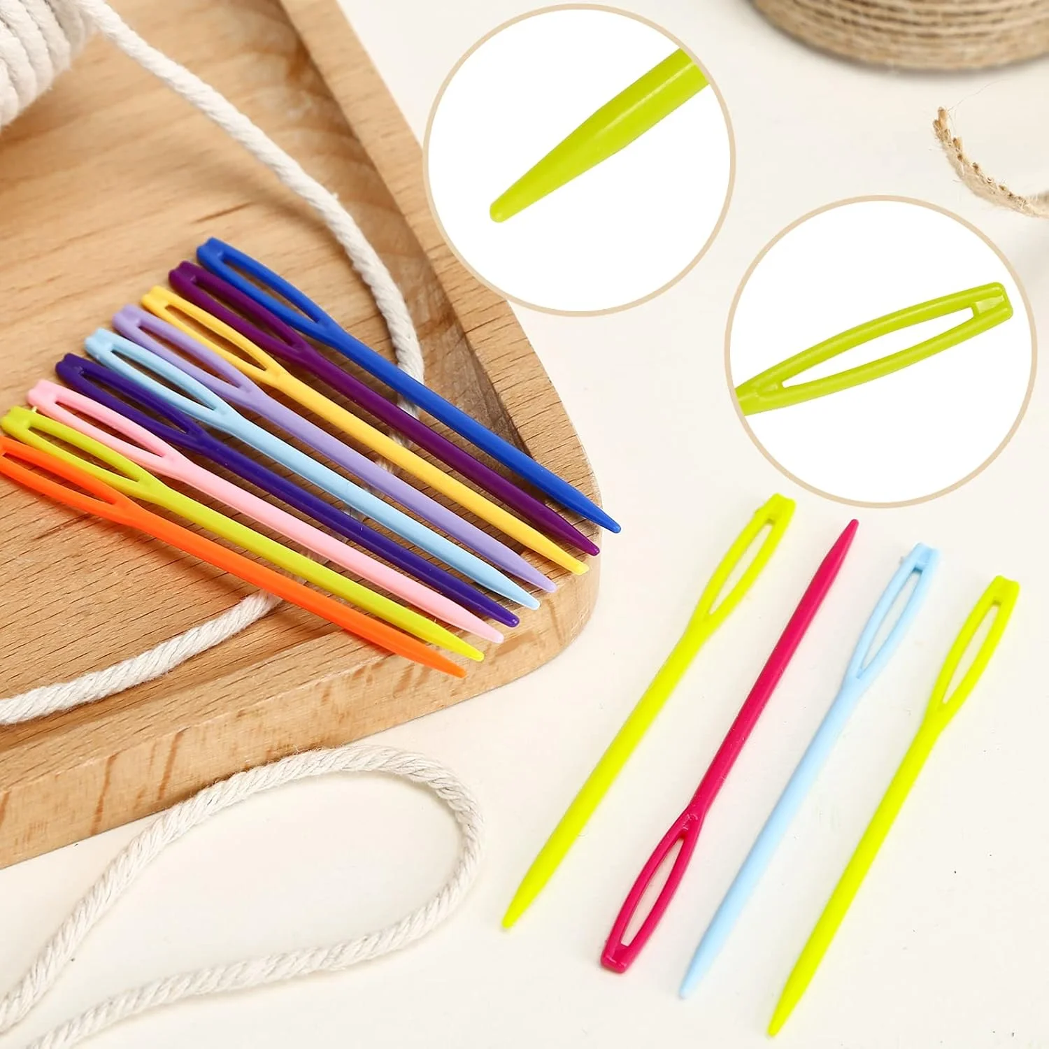 سوزن های پلاستیکی بندکشی ایمنی LoveInUSA برای خیاطی صنایع دستی (100 عدد) - چند رنگ