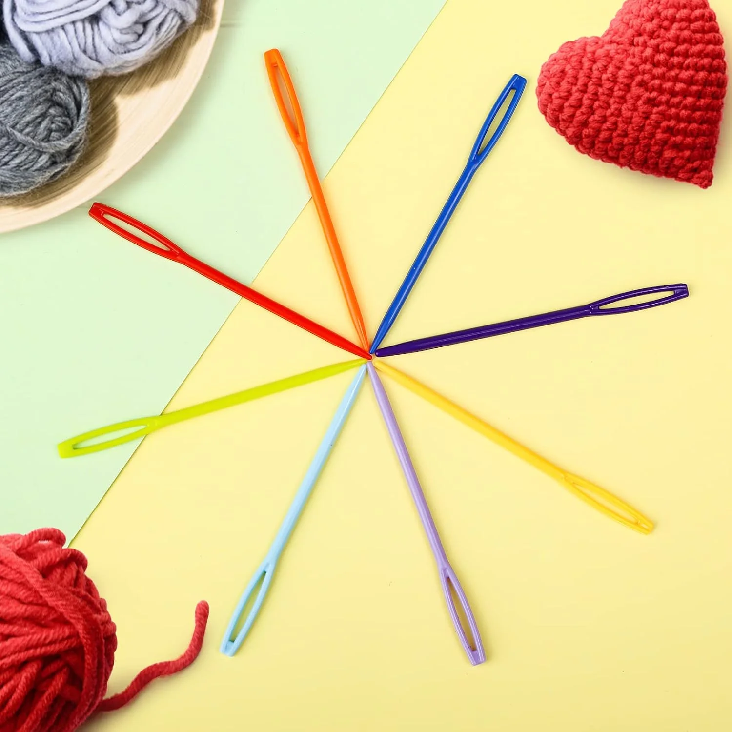 سوزن های پلاستیکی بندکشی ایمنی LoveInUSA برای خیاطی صنایع دستی (100 عدد) - چند رنگ