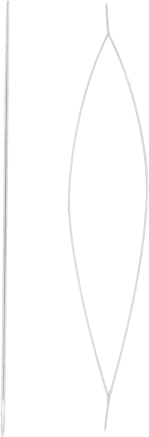 سوزن‌های مهره‌بافی چشم‌بزرگ Luqeeg، سوزن‌های گلدوزی مهره‌بافی استیل ضد زنگ برای ساخت دستبند، گردنبند، لوازم ساخت جواهرات