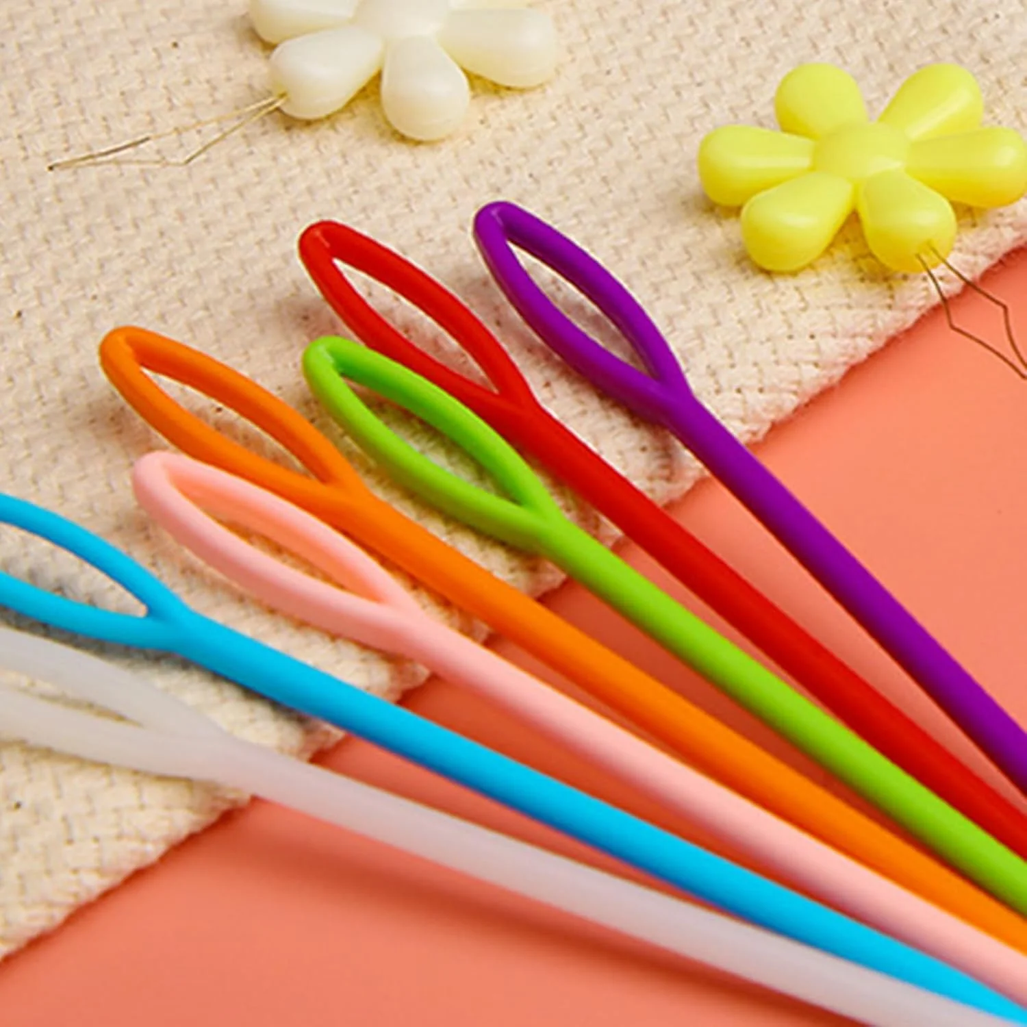 Mcoser 100 عدد سوزن خیاطی پلاستیکی برای مبتدیان، سوزن های خیاطی رنگی، سوزن های رفو، سوزن های ضخیم چشم، سوزن های خیاطی دستی - 7 سانتی متر Mcoser 100 عدد سوزن خیاطی پلاستیکی برای مبتدیان، سوزن های خیاطی رنگی، سوزن های رفو، سوزن های ضخیم چشم، سوزن های خیاطی دستی - 7 سانتی متر