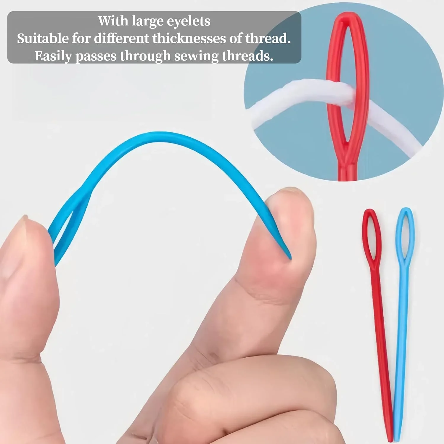 Mcoser 100 عدد سوزن خیاطی پلاستیکی برای مبتدیان، سوزن های خیاطی رنگی، سوزن های رفو، سوزن های ضخیم چشم، سوزن های خیاطی دستی - 7 سانتی متر Mcoser 100 عدد سوزن خیاطی پلاستیکی برای مبتدیان، سوزن های خیاطی رنگی، سوزن های رفو، سوزن های ضخیم چشم، سوزن های خیاطی دستی - 7 سانتی متر