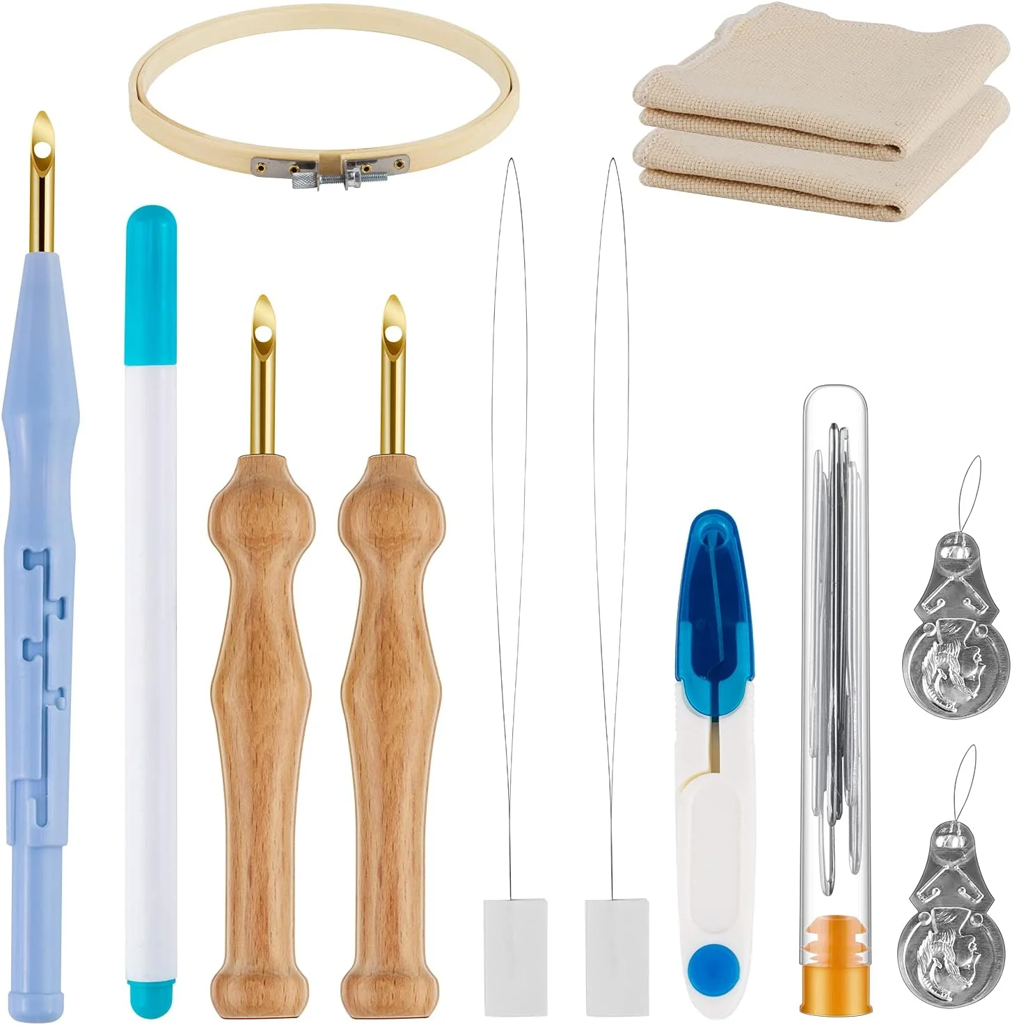 ابزار پانچ نیدل Moocci، کیت گلدوزی 21 تکه سوزن پانچ قابل تنظیم، شامل سوزن نخ کن، پارچه پانچ نیدل، سوزن های چشم بزرگ، برای کاردستی گلدوزی DIY، مبتدیان بخیه متقاطع ابزار پانچ نیدل Moocci، کیت گلدوزی 21 تکه سوزن پانچ قابل تنظیم، شامل سوزن نخ کن، پارچه پانچ نیدل، سوزن های چشم بزرگ، برای کاردستی گلدوزی DIY، مبتدیان بخیه متقاطع