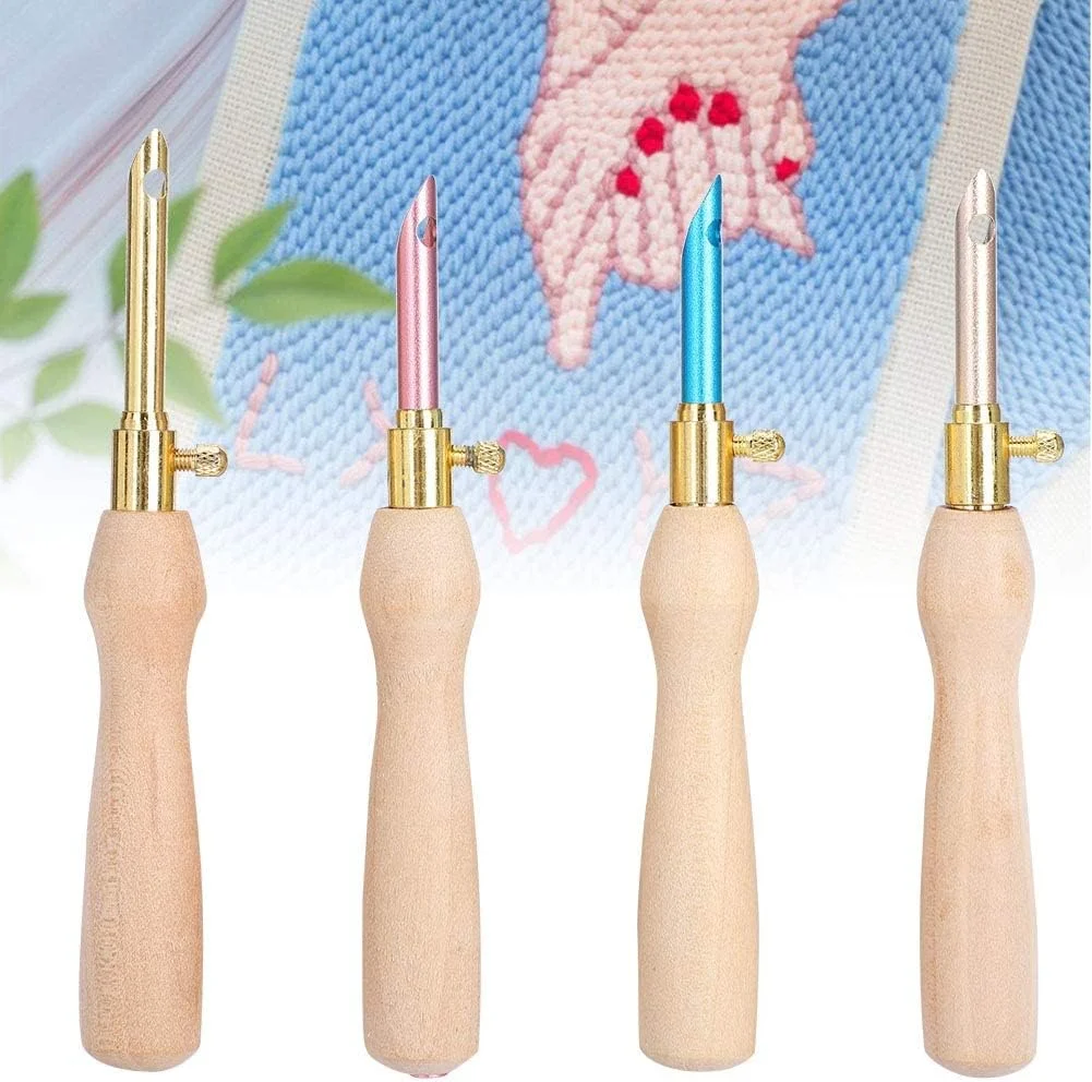 موموتن 4 عدد قلم گلدوزی پانچ سوزنی استیل ضد زنگ با دسته چوبی لوازم جانبی ابزار نمد دوزی بافندگی قابل حمل نخ دوزی صنایع دستی DIY موموتن 4 عدد قلم گلدوزی پانچ سوزنی استیل ضد زنگ با دسته چوبی لوازم جانبی ابزار نمد دوزی بافندگی قابل حمل نخ دوزی صنایع دستی DIY