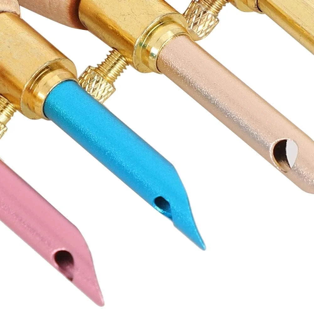 موموتن 4 عدد قلم گلدوزی پانچ سوزنی استیل ضد زنگ با دسته چوبی لوازم جانبی ابزار نمد دوزی بافندگی قابل حمل نخ دوزی صنایع دستی DIY