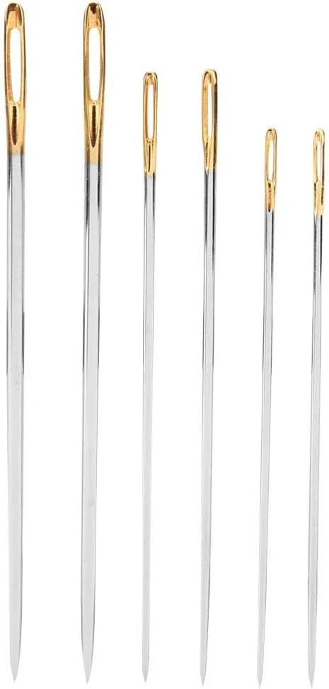 NDNCZDHC مجموعه 6 عددی سوزن خیاطی فولاد کربنی، کیت سوزن گلدوزی چشم بزرگ در 3 سایز برای پروژه های صنایع دستی سوزن دوزی، لوازم خیاطی NDNCZDHC مجموعه 6 عددی سوزن خیاطی فولاد کربنی، کیت سوزن گلدوزی چشم بزرگ در 3 سایز برای پروژه های صنایع دستی سوزن دوزی، لوازم خیاطی