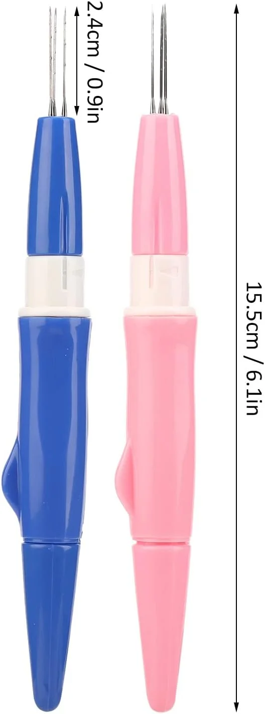 NDNCZDHC 2 عدد سوزن نمدی، ابزار نمد دوزی با 3 سوزن ظریف، کیت نمد مالی پشمی برای پروژه های نمد مالی پشمی