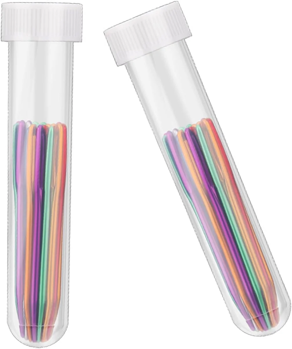 58 عدد سوزن نوک خمیده چشم بزرگ، سوزن خمیده چشم بزرگ با لوله، سوزن آلومینیومی ملیله دوزی برای بافندگی