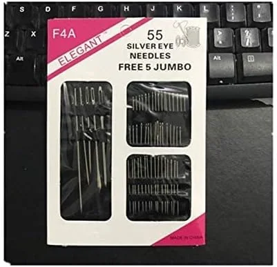ست 55 عددی سوزن ابزار چرم دوزی، مناسب برای کار با دست، دوخت پارچه، تعمیرات دست ساز، هنر خانگی و ابزارهای DIY