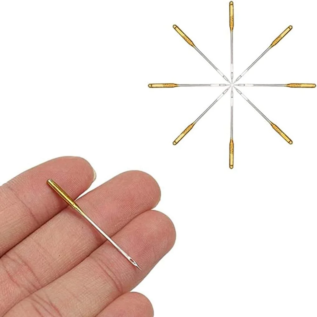 سوزن های ضخیم ته گرد چشم بزرگ، 10 عدد سوزن خیاطی چشم بزرگ، سوزن های خیاطی معمولی و کاربردی جهانی ماشین خیاطی، مجموعه سوزن های لحاف دوزی دستی استیل ضد زنگ، پین های فلزی دوخت لحاف دوزی دستی خانوادگی