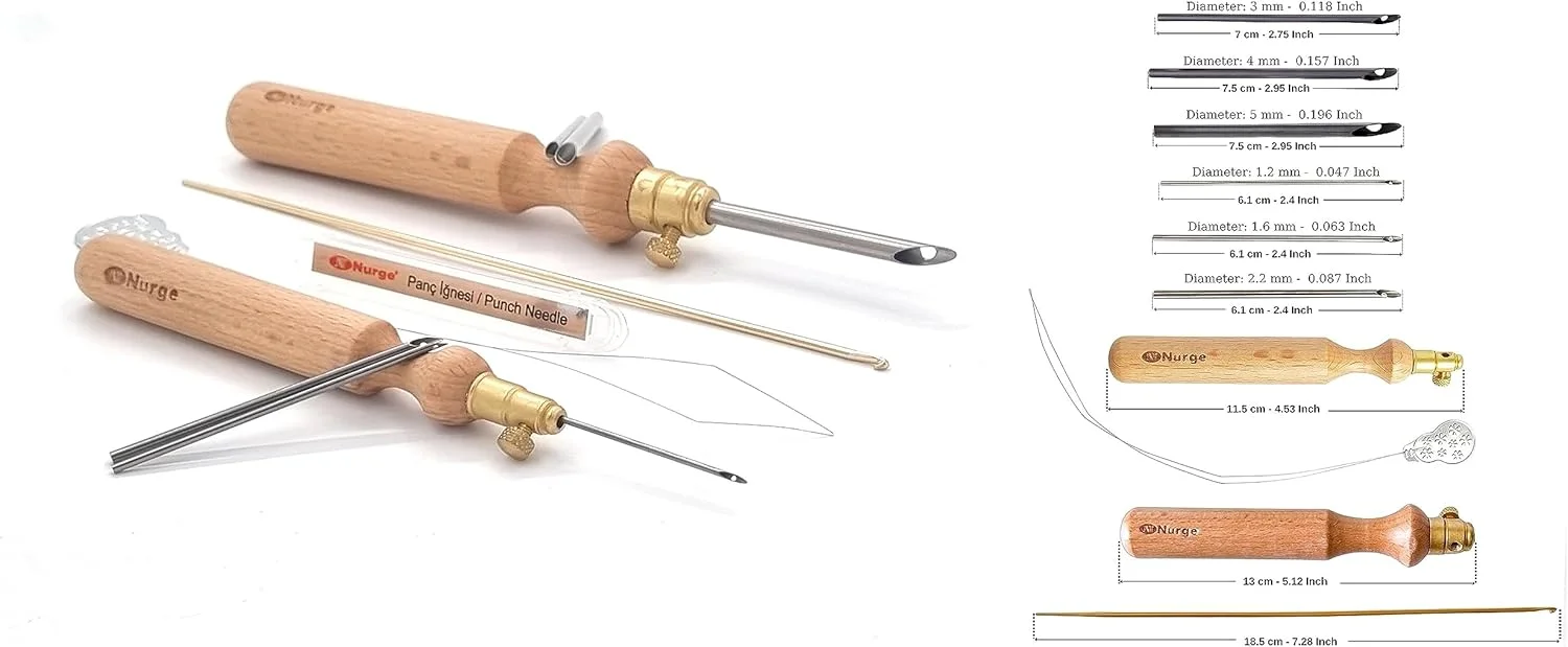 ست سوزن پانچ با کیفیت عالی نورگه، 3mm-4mm-5mm، لوله های فلزی 1.2 mm - 1.6 mm - 2.2 mm و دسته چوبی، کیت های سوزن پانچ برای مبتدیان بزرگسال، ابزارهای بافندگی گلدوزی برای نخ (ست ها) ست سوزن پانچ با کیفیت عالی نورگه، 3mm-4mm-5mm، لوله های فلزی 1.2 mm - 1.6 mm - 2.2 mm و دسته چوبی، کیت های سوزن پانچ برای مبتدیان بزرگسال، ابزارهای بافندگی گلدوزی برای نخ (ست ها)