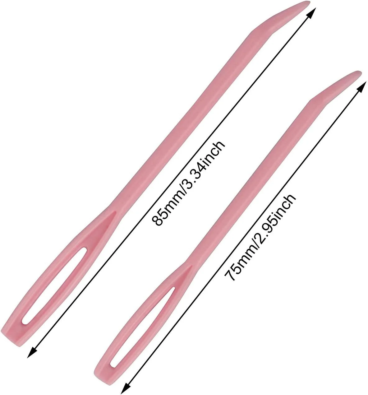 NX Garden 12 عدد سوزن های ملیله دوزی نوک خمیده پلاستیکی با چشم بزرگ، سوزن های کند، لوازم جانبی DIY صنایع دستی (6 عدد سایز بزرگ + 6 عدد سایز کوچک)، رنگ تصادفی