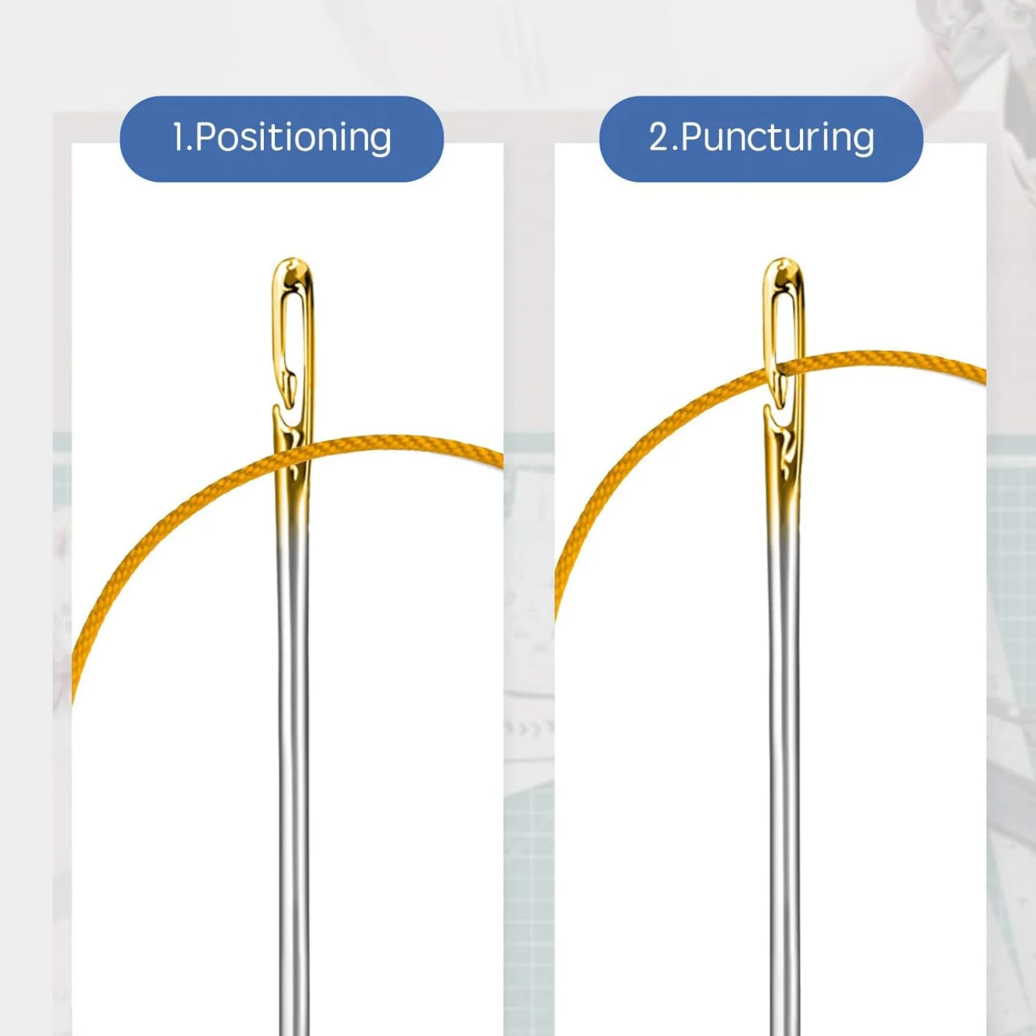سوزن های خیاطی خود نخ کن پاپوریچ، سوزن های گلدوزی برای خیاطی دستی، نخ کشی آسان از پهلو در 3 سایز، برای DIY، خیاطی و تعمیر، گلدوزی (بسته 24 عددی)