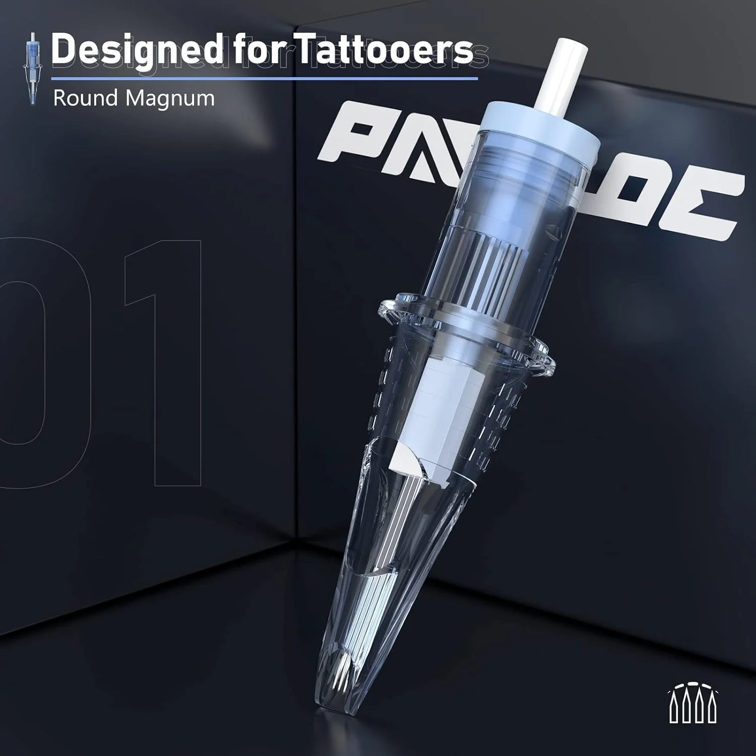 کارتریج سوزن پادیو، 20 عدد سوزن 11RM کارتریج استاندارد سوزن مگنوم گرد برای دستگاه تاتو (1211RM)