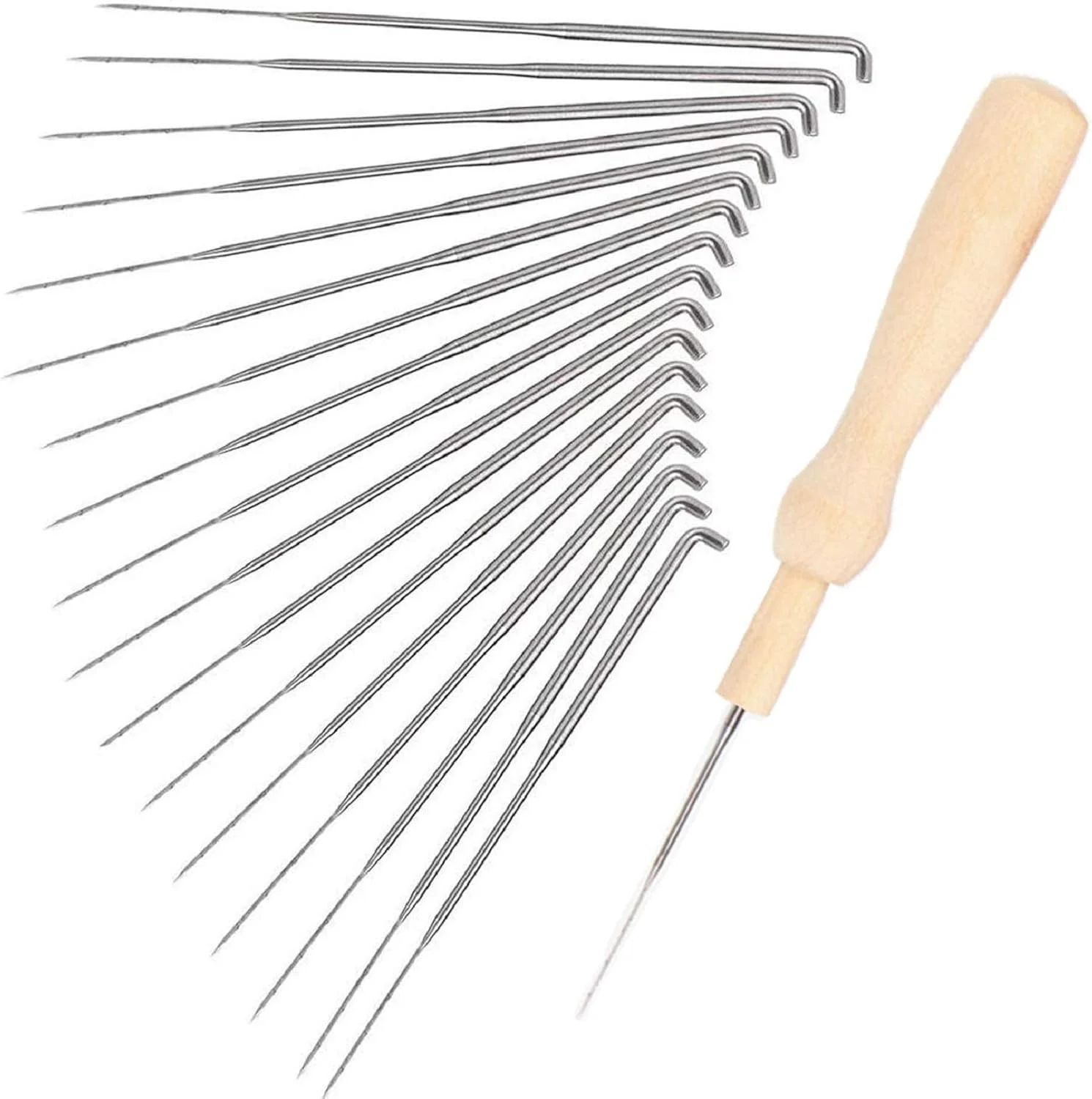 ست 30 عددی سوزن نمد دوزی Phinus، ابزار سوزن نمد دوزی پشمی، لوازم نمد دوزی، ابزار نمد دوزی پشمی، سوزن نمد دوزی در 3 سایز 3.58/3.39/3.07 اینچ