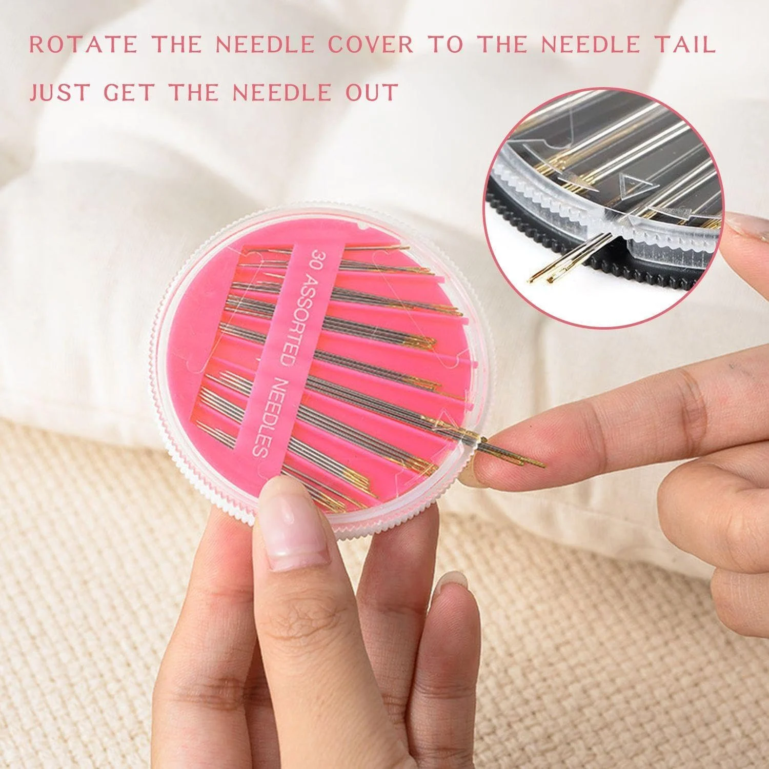 ست سوزن خیاطی دستی 90 عددی، سوزن های خیاطی دستی طلایی، سوزن های خیاطی جعبه ای، سوزن های گلدوزی چند سایز، ست سوزن خیاطی خانگی